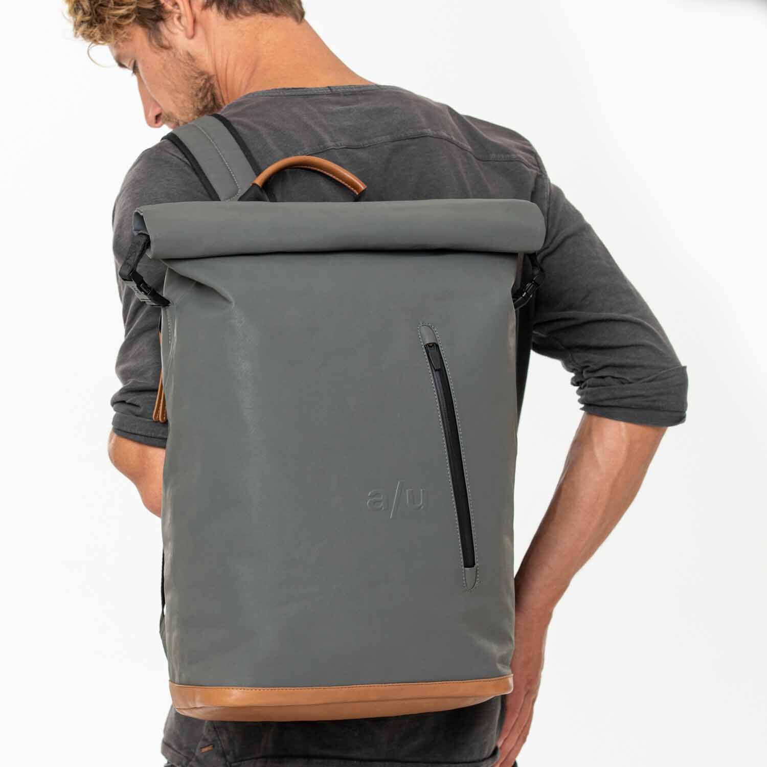 aunts & uncles Japan Matsuyama Rolltop Rucksack mit 16" Notebookfach gravity grey