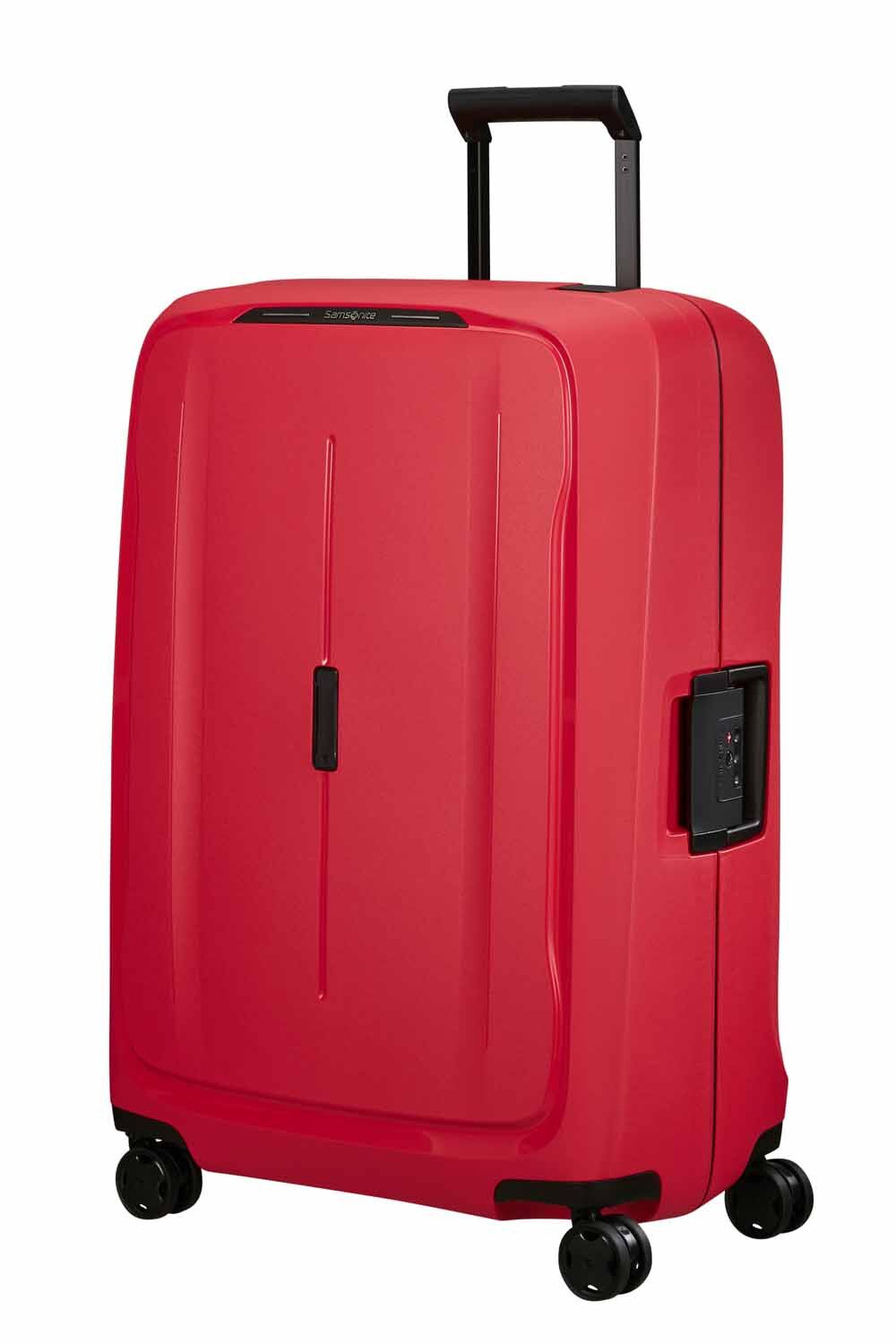 Samsonite Essens Trolley mit 4 Rollen 75cm + GRATIS HOTELGUTSCHEIN Hibiscus Red