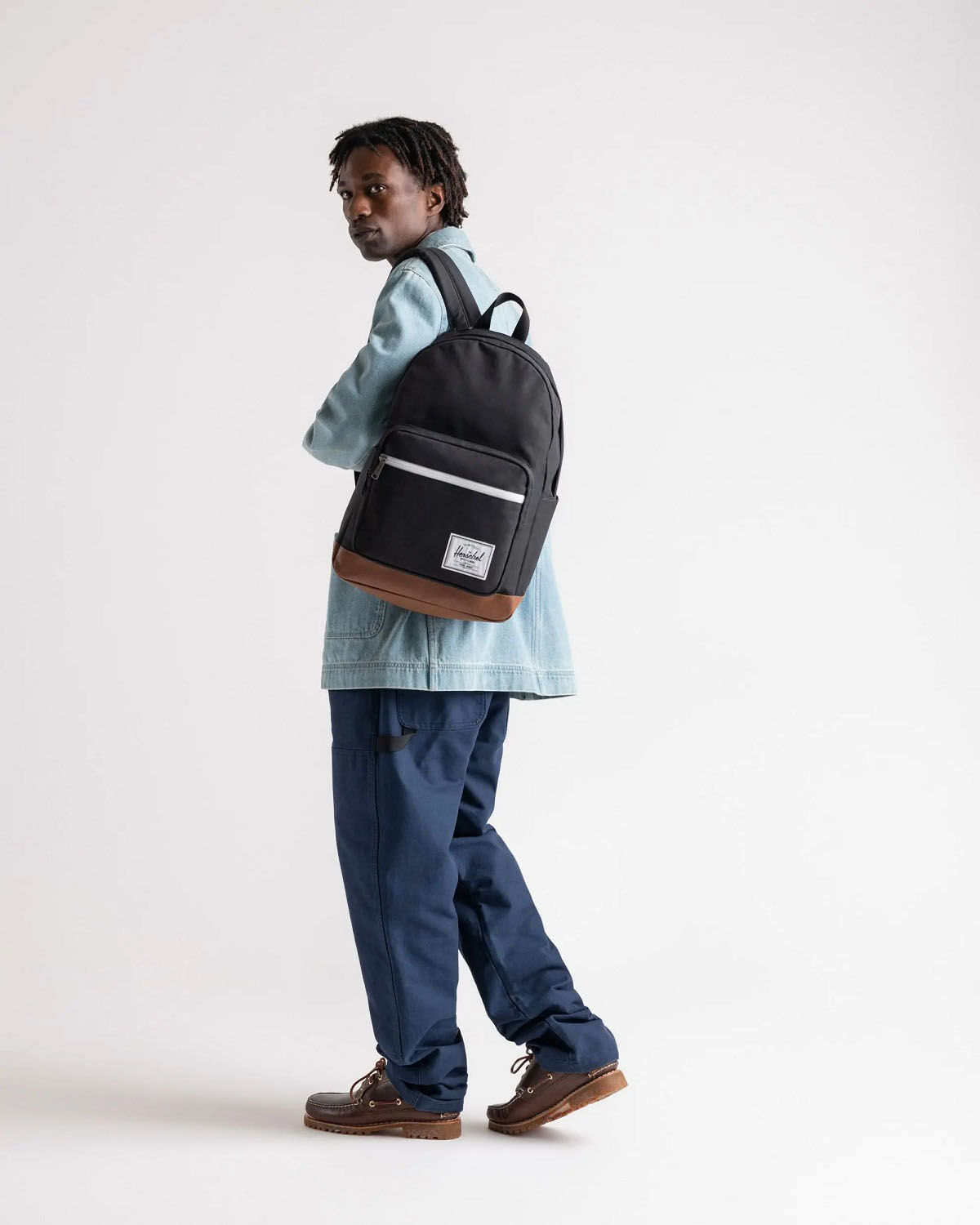 Herschel Pop Quiz Backpack - 25L Blue Mirage/Natural/Wht Stitch