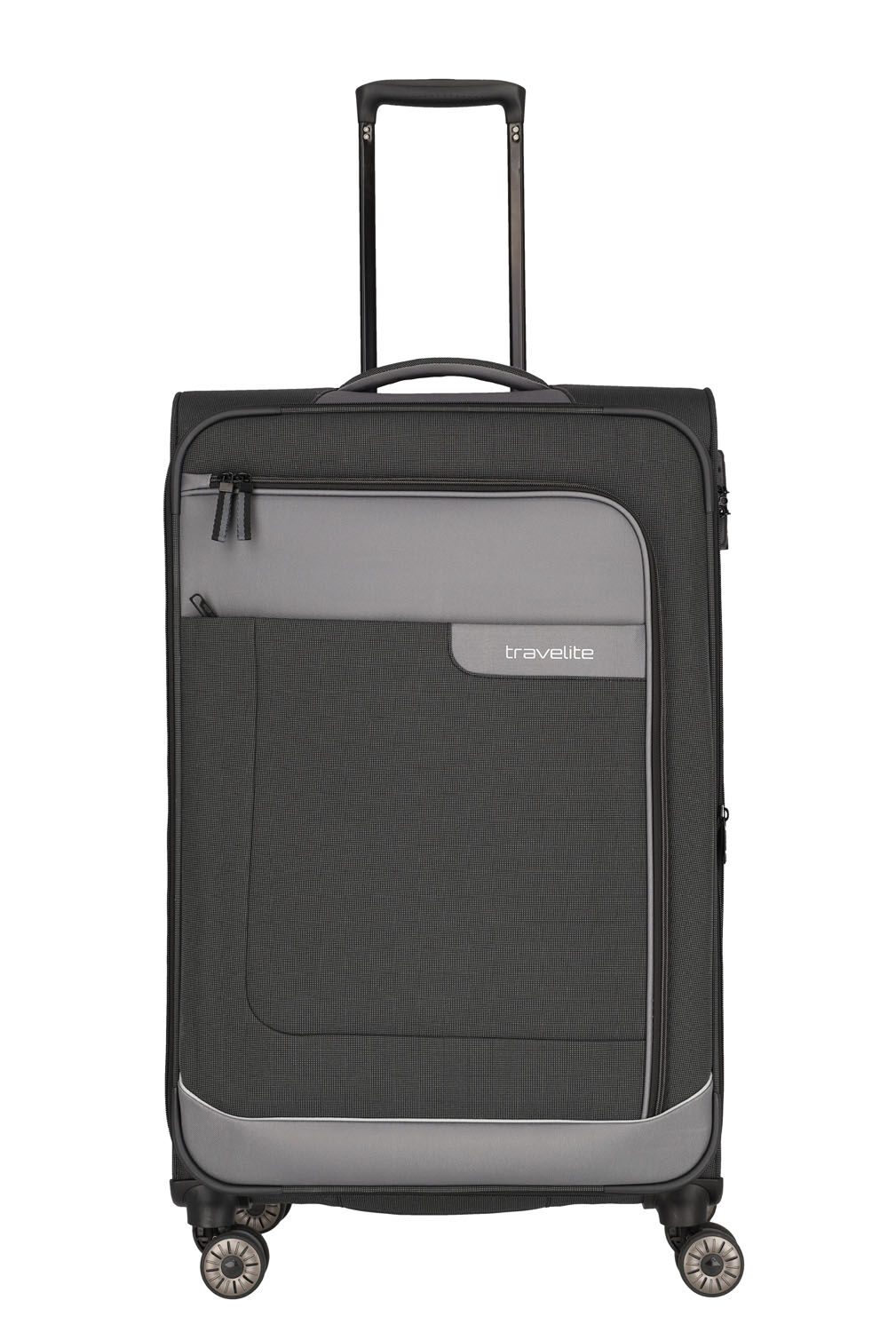 Travelite Viia Trolley L 4-Rollen erweiterbar Schiefer