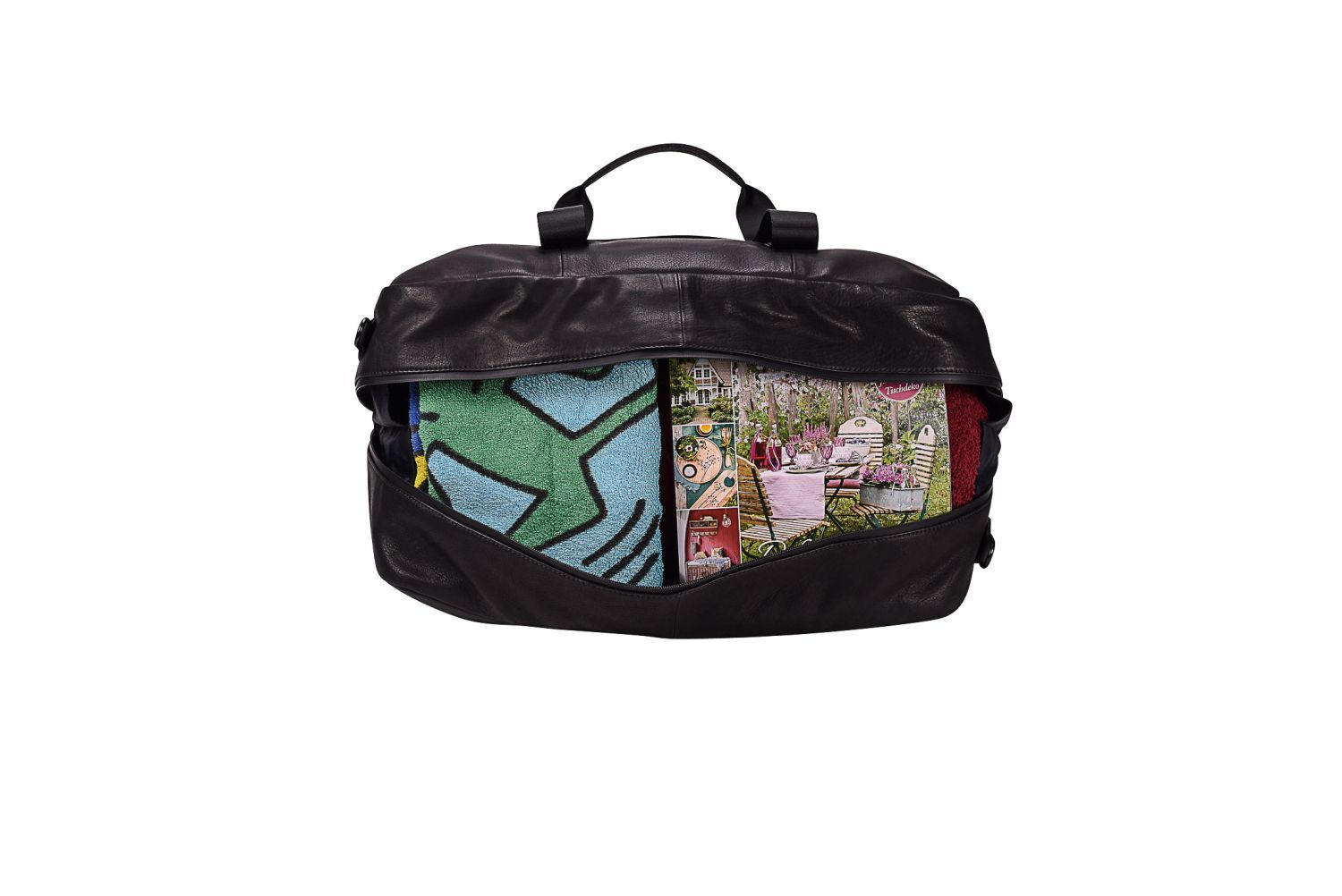 Leonhard Heyden Den Haag Leder-Reisetasche Schwarz