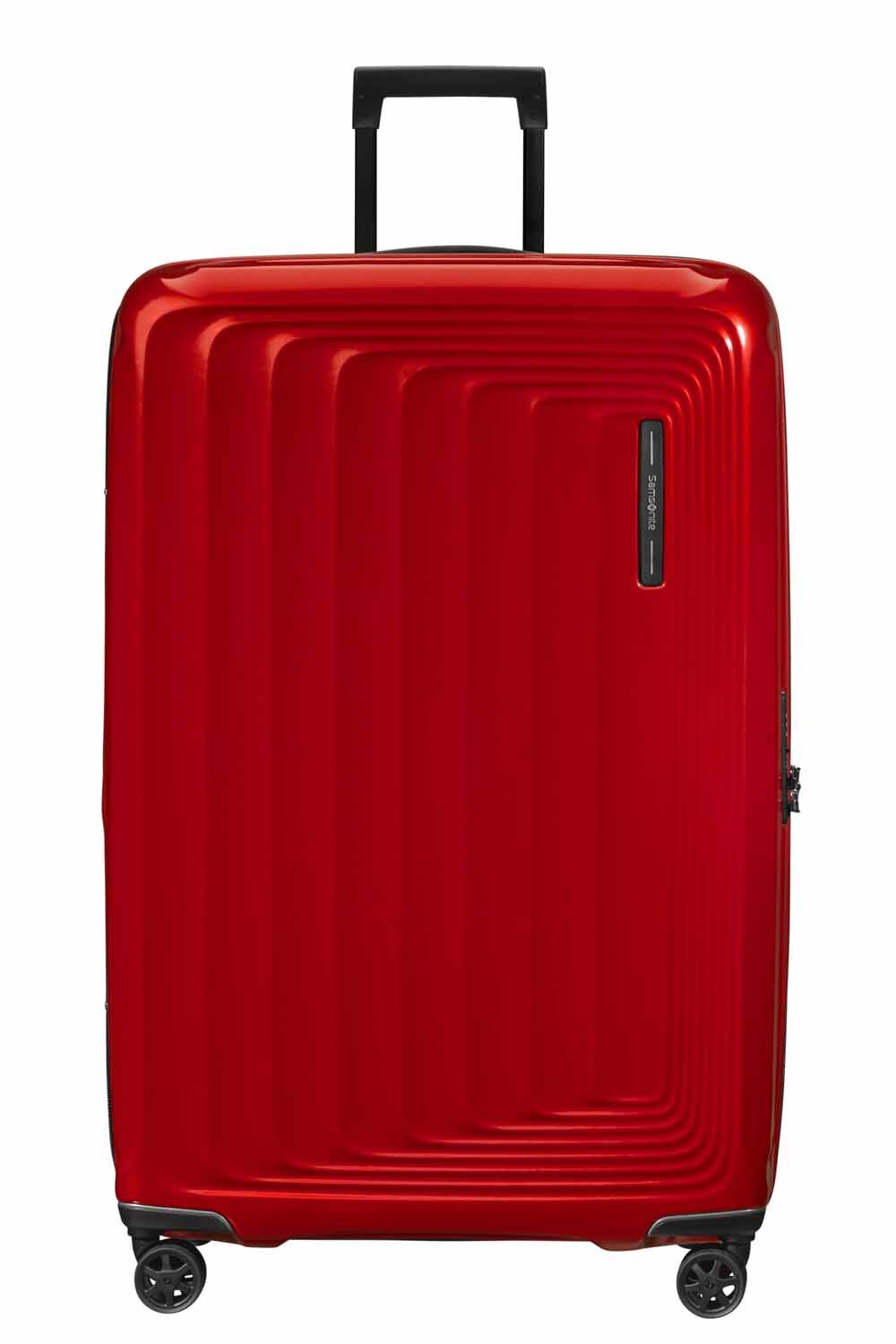 Samsonite Nuon Season Trolley mit 4 Rollen erweiterbar 81cm + GRATIS HOTELGUTSCHEIN Metallic Red