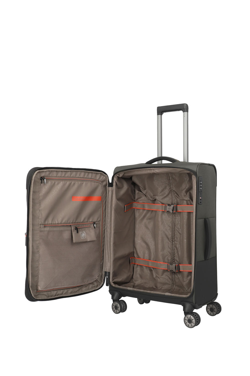 Travelite Crosslite Trolley M 4-Rollen erweiterbar Oliv