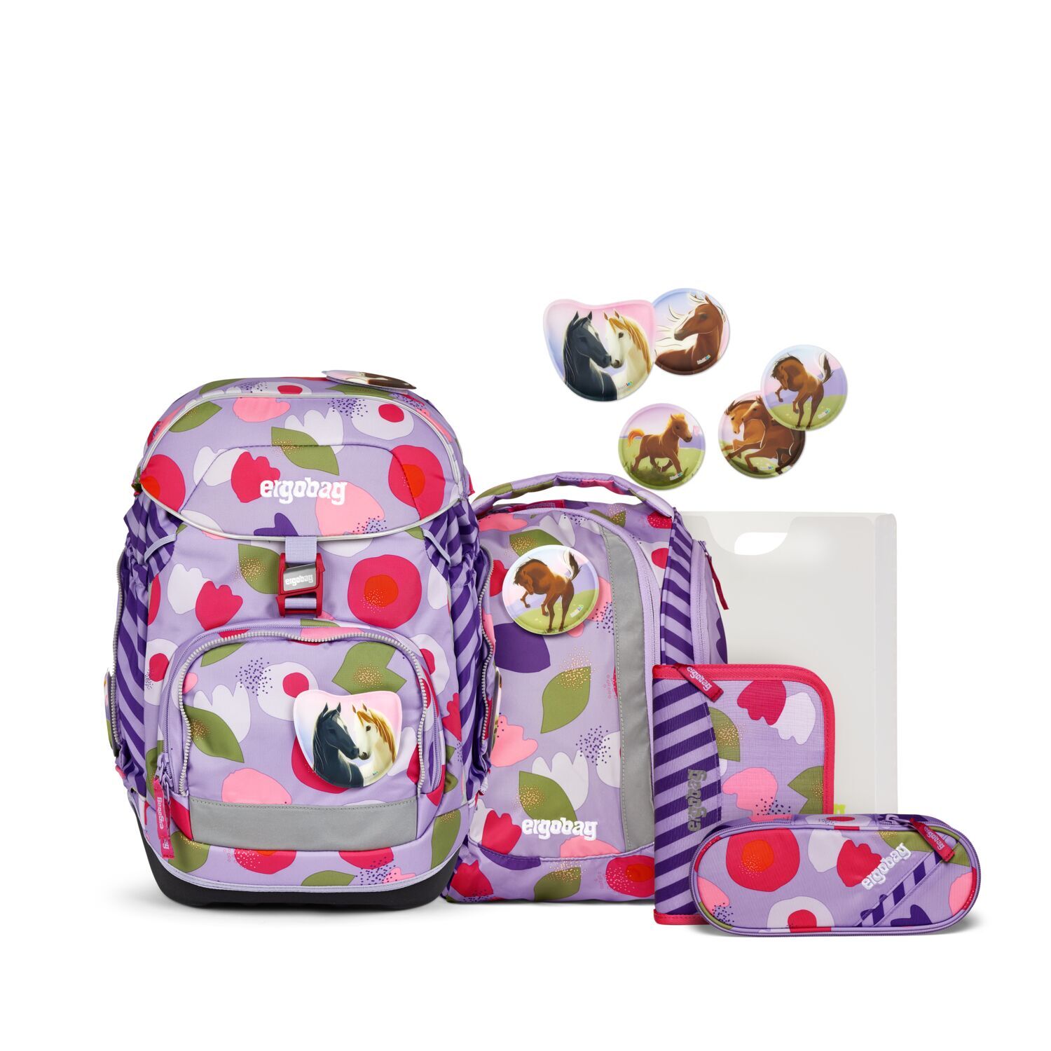 ergobag pack 6-teiliges Schulrucksack-Set 2024 BlütenzauBär