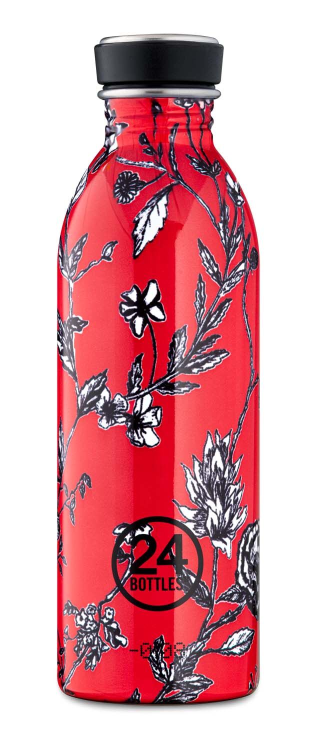 24Bottles® Urban Bottle Floral 500ml Cherry Lace