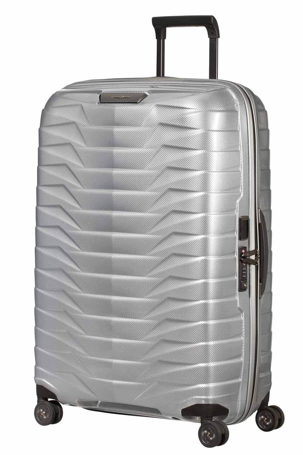 Samsonite Proxis Trolley mit 4 Rollen 75cm + GRATIS HOTELGUTSCHEIN Silber
