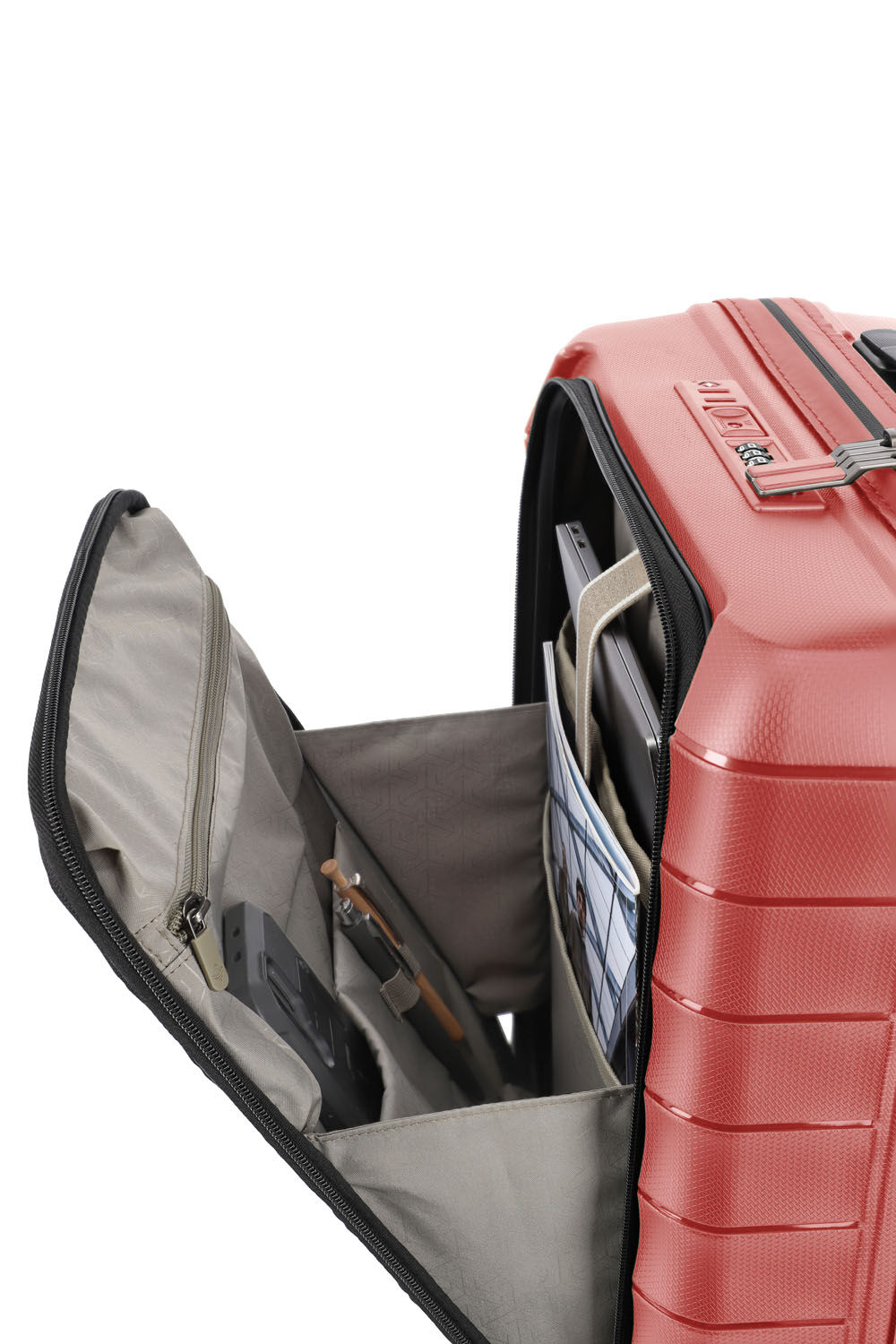 Travelite Mooby Trolley S mit Vortasche, 4-Rollen Rot Travelite Mooby Trolley S mit Vortasche, 4-Rollen Rot