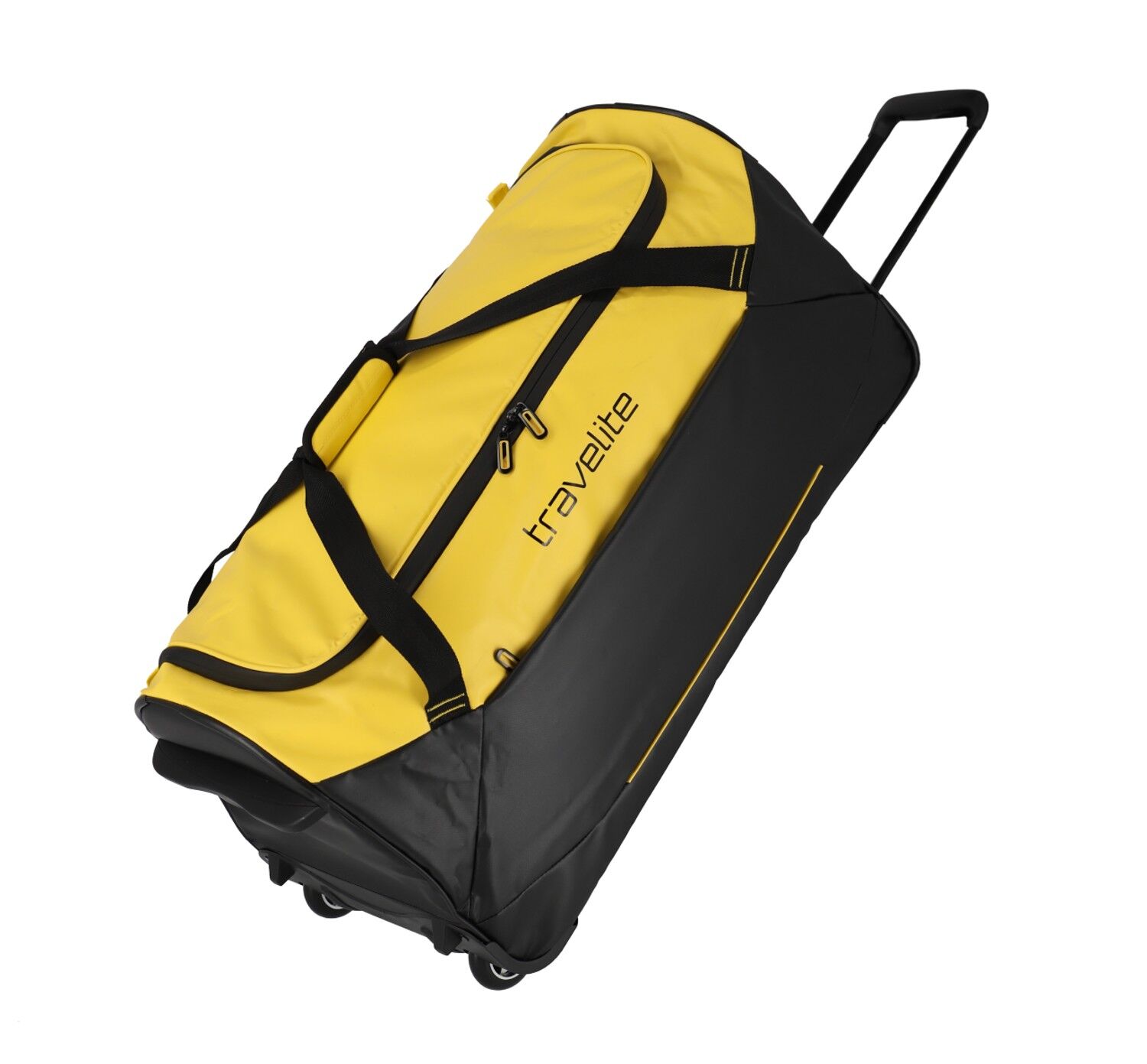 Travelite Basics Plane Rollenreisetasche 71cm Schwarz/Gelb