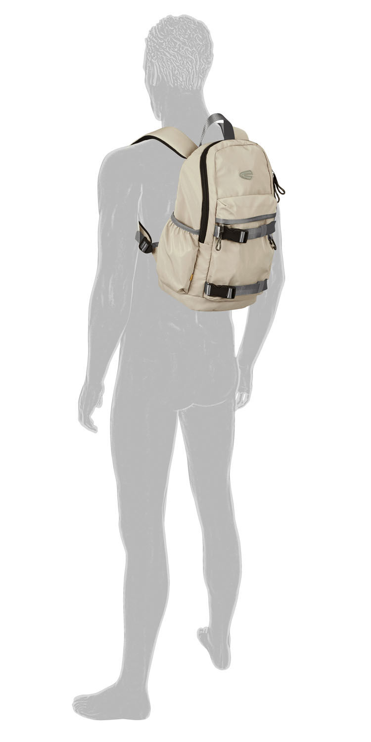 Camel Active Terra Backpack M aus recyceltem Nylon 4223 Beige