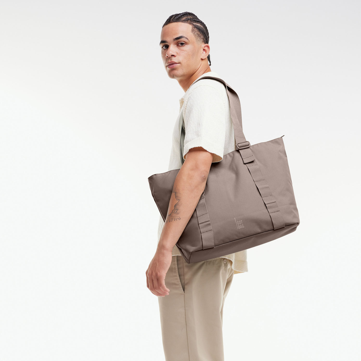 GOT BAG Shopper Tote Bag Medium oyster monochrome