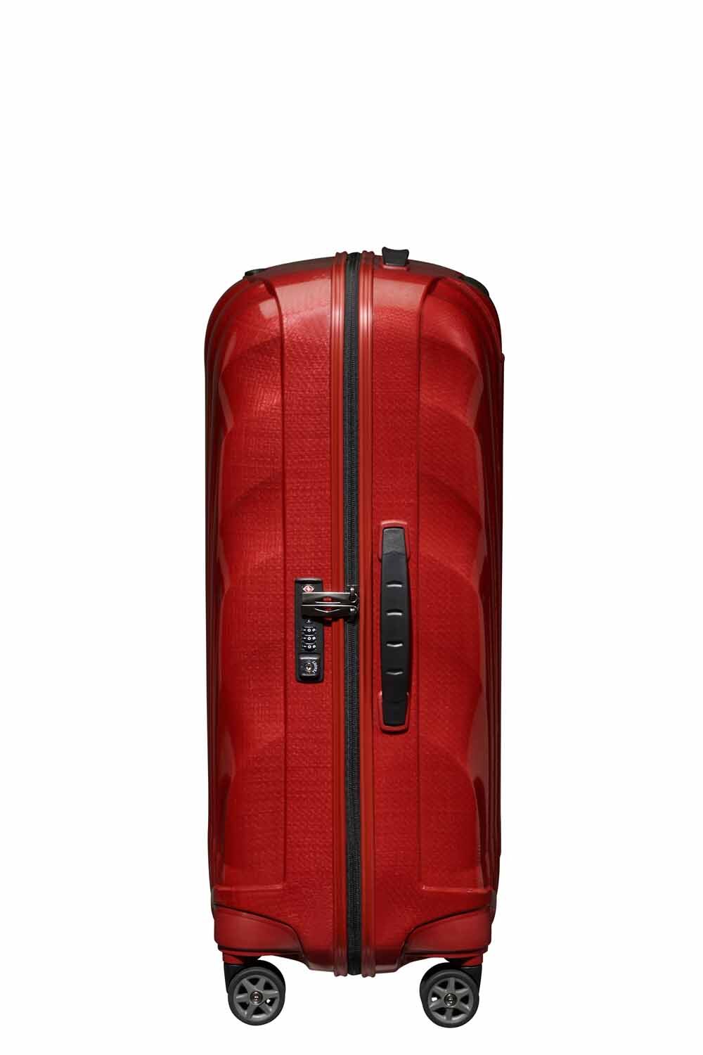 Samsonite C-Lite Trolley mit 4 Rollen 69cm + GRATIS HOTELGUTSCHEIN Chili Red