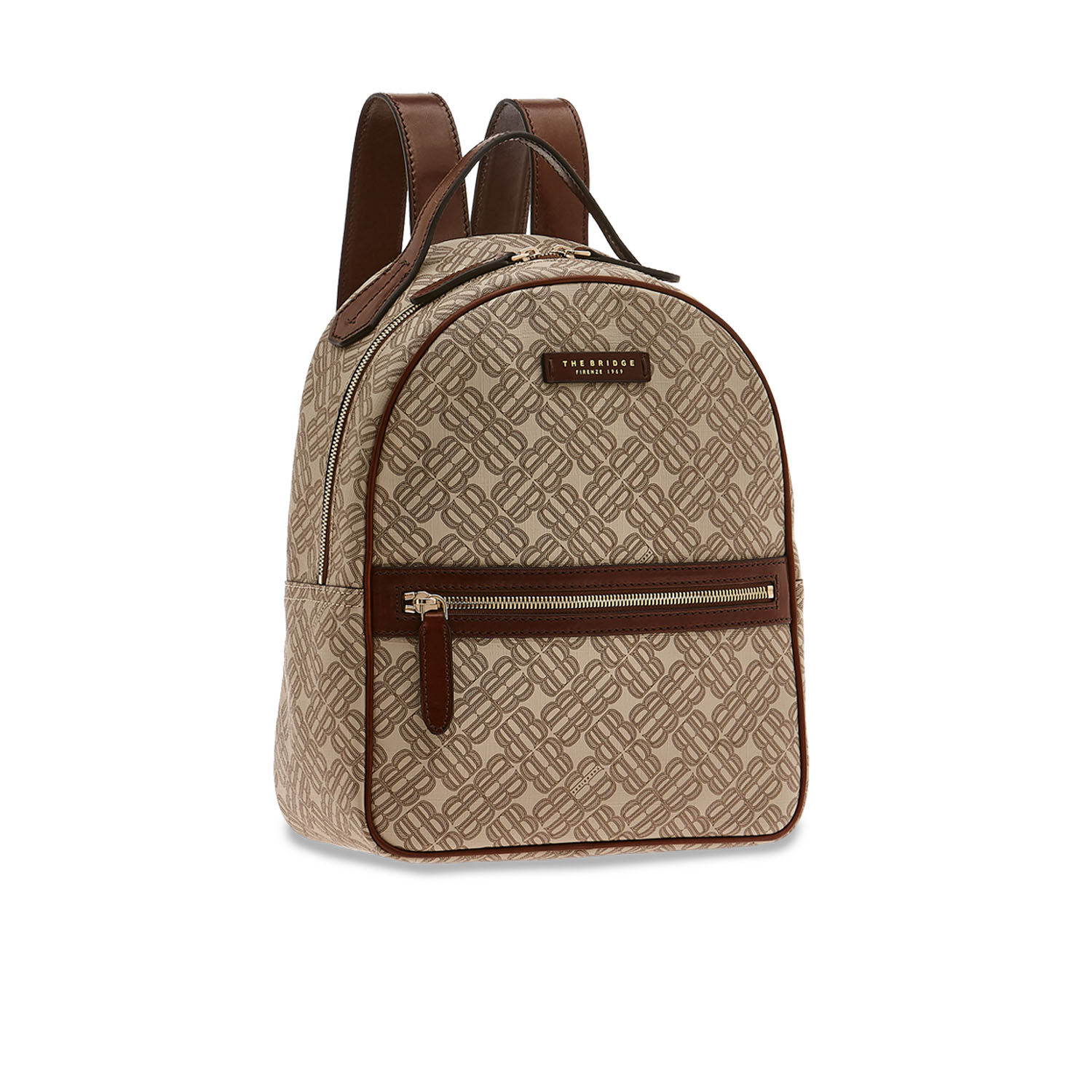 The Bridge Anna Leder-Rucksack 30cm Sand/Gold
