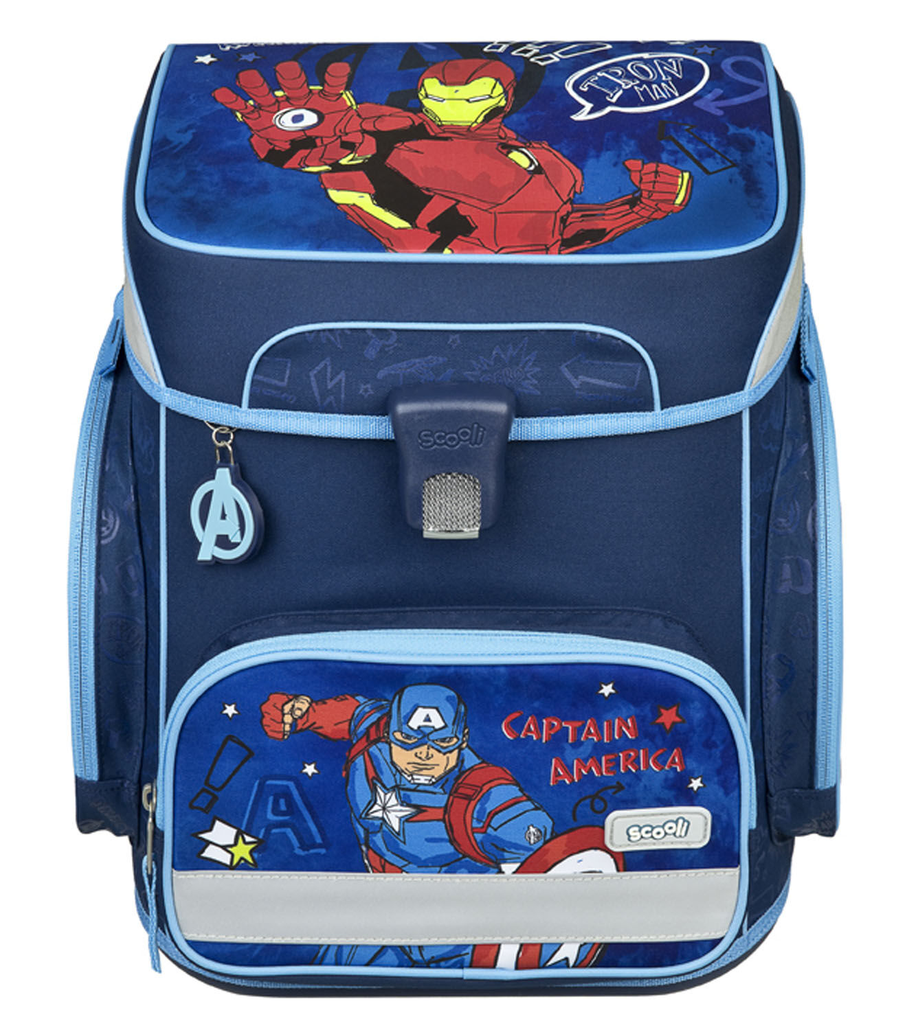 Scooli EasyFit Schulranzen, 5-teiliges Set Avengers