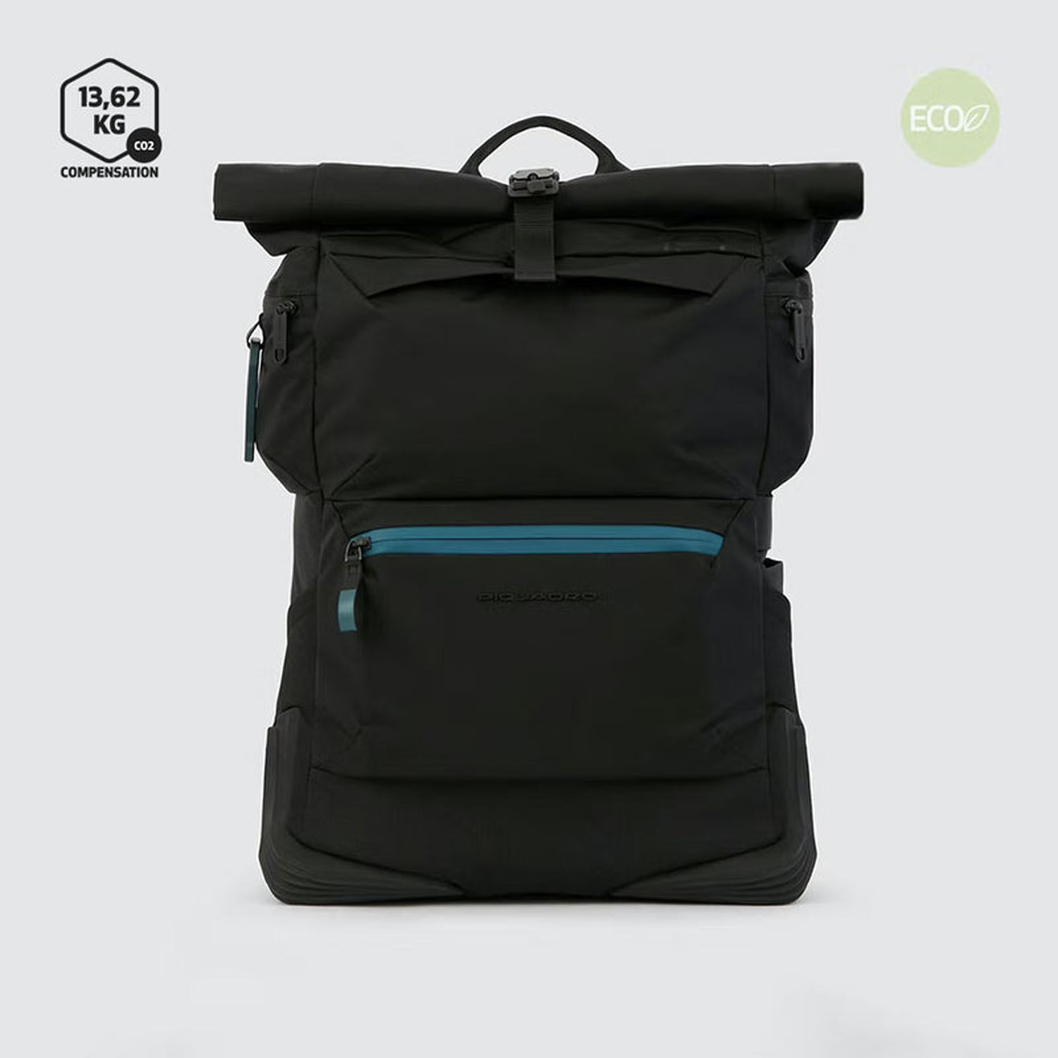 Piquadro Corner 2.0 Roll-Top Laptop-Rucksack 15,6" Schwarz