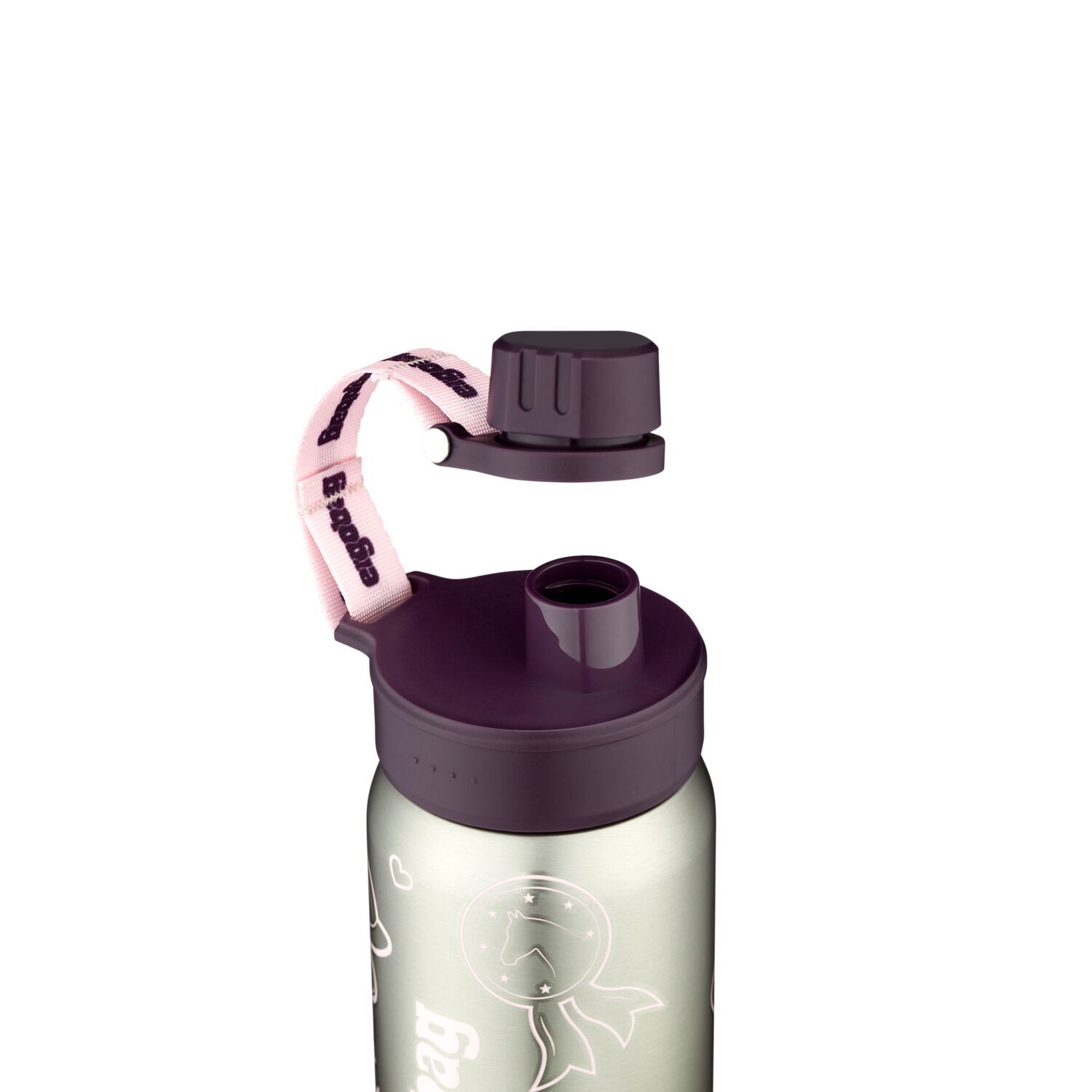 ergobag Schulzubehör Edelstahl Trinkflasche 500ml -2024 Lila