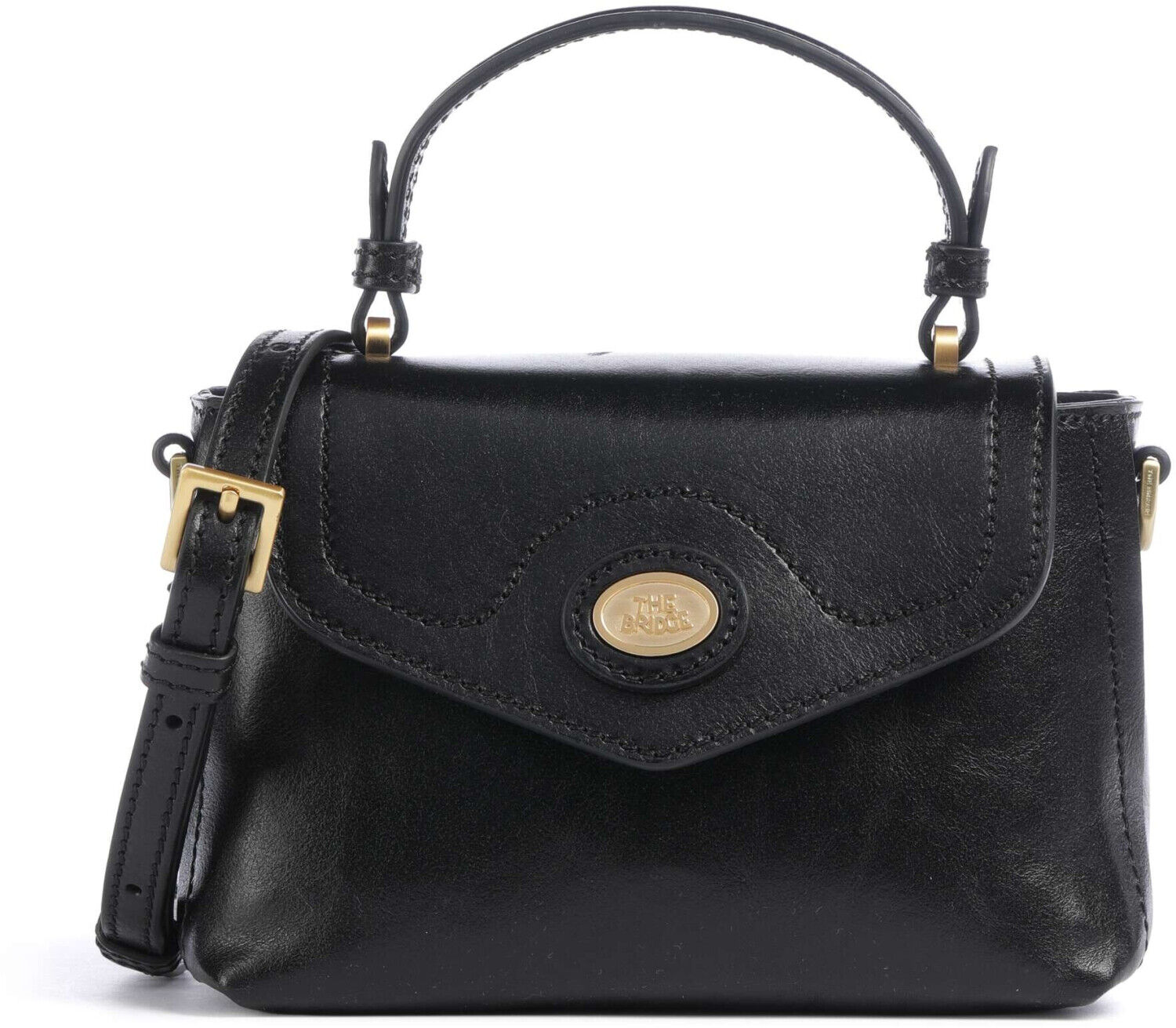 The Bridge Mini-Lederhandtasche mit abnehmbarem Schulterriemen