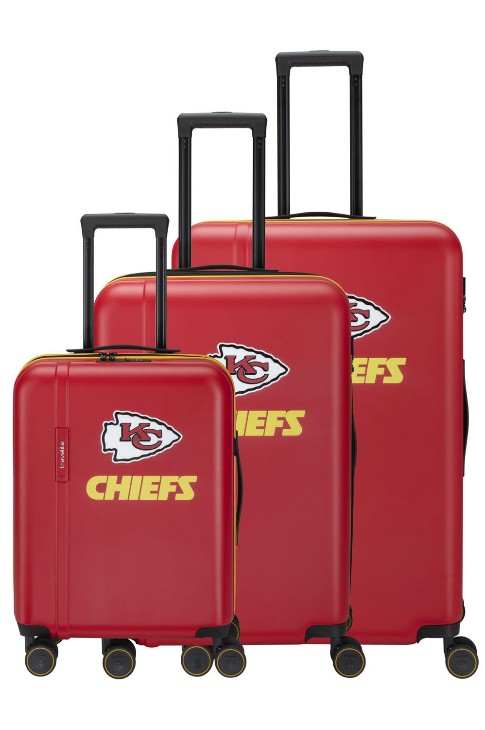 Travelite x NFL 3-tlg. Koffer-Set,  Kansas City Chiefs