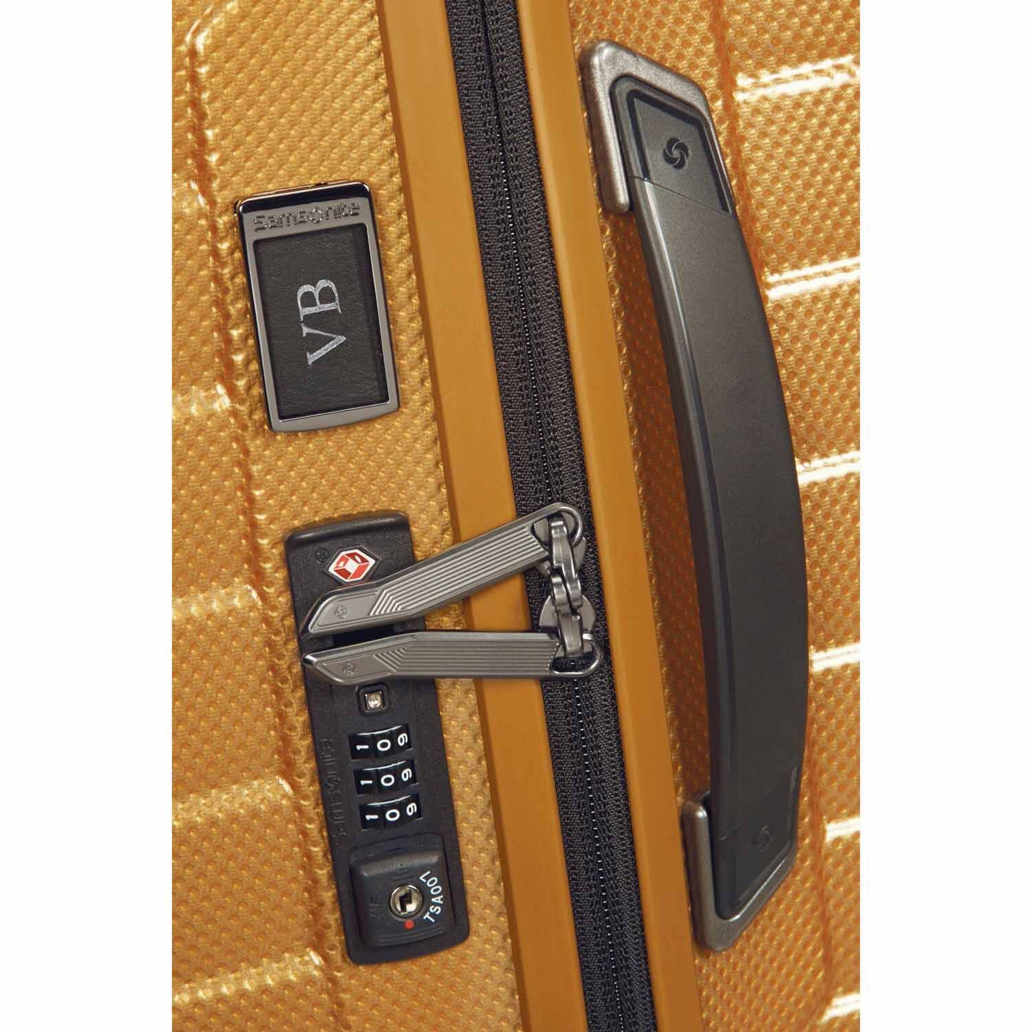 Samsonite Proxis Trolley mit 4 Rollen 75cm + GRATIS HOTELGUTSCHEIN Honey Gold