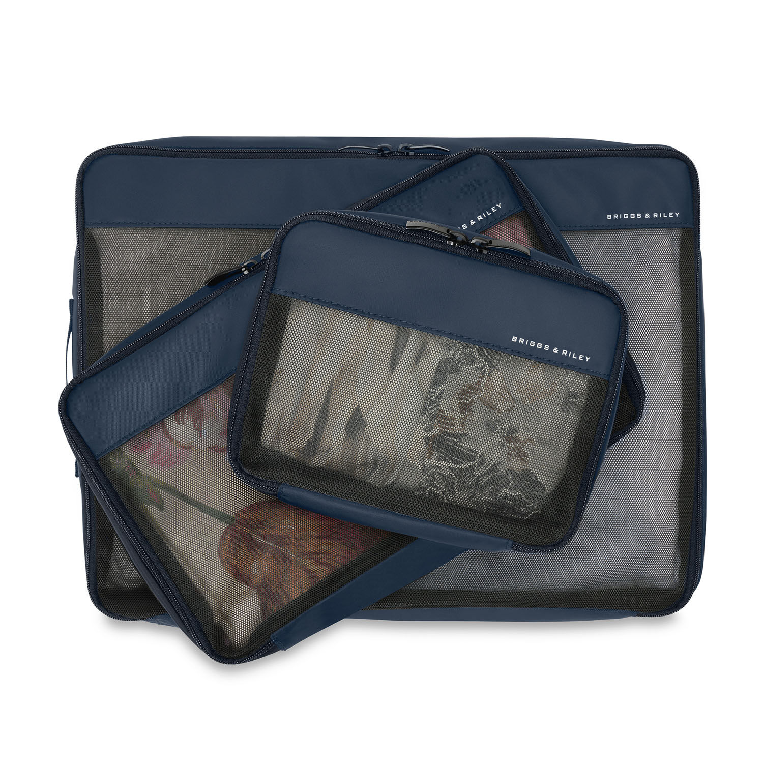 Briggs & Riley Travel Essentials Check In Packing Cube 3-teilige Set Navy