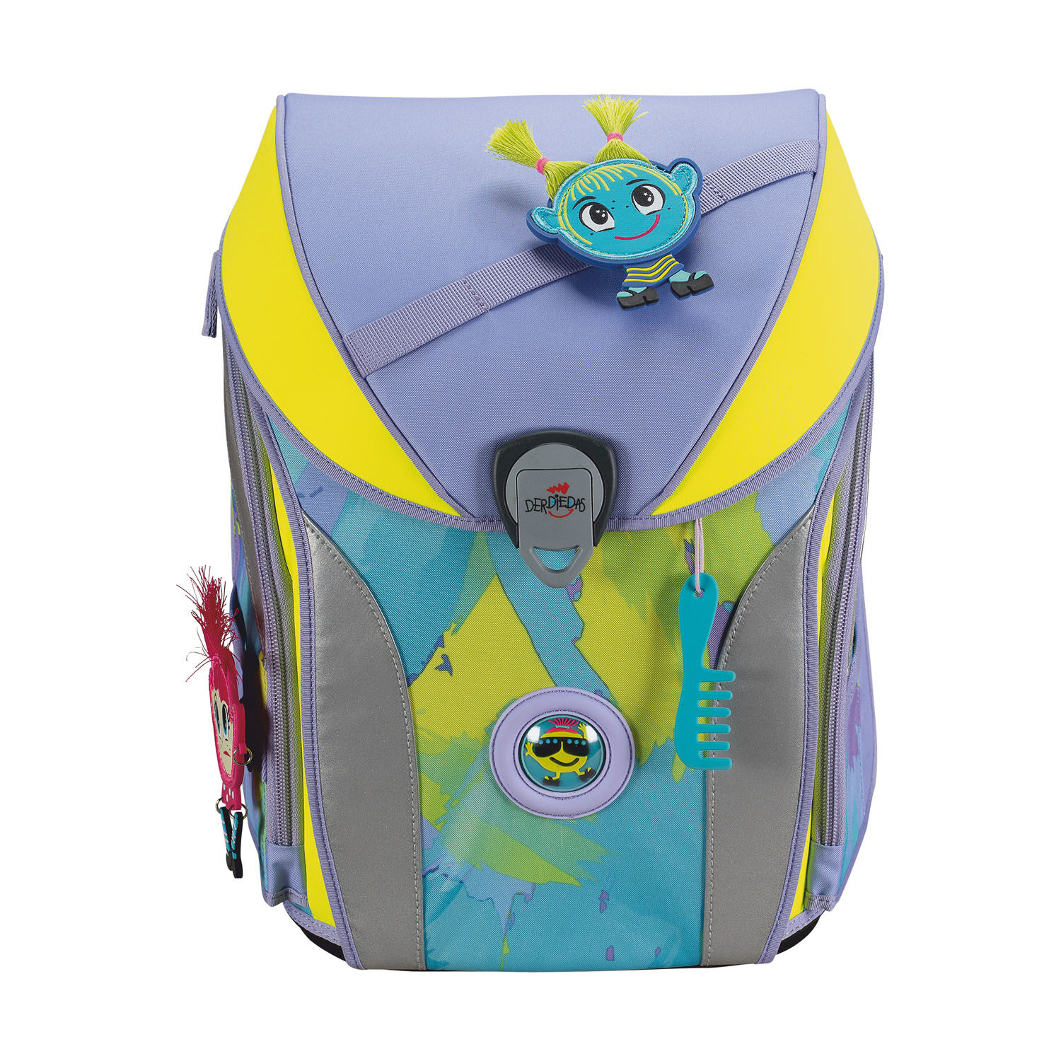 DerDieDas ErgoFlex MAX Schulrucksack-Set 5-teilig mit Sportbeutel Hippie Hair