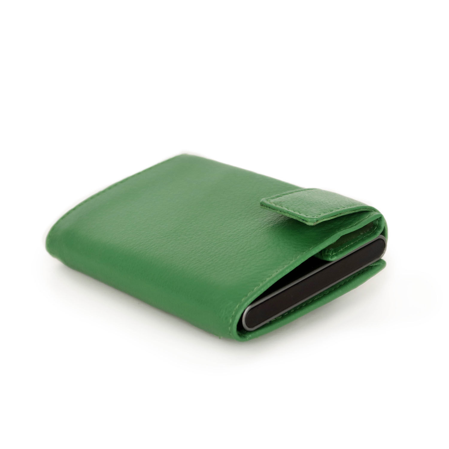 SecWal Matrix Kartenetui mit Münzfach Reißverschluss Grün