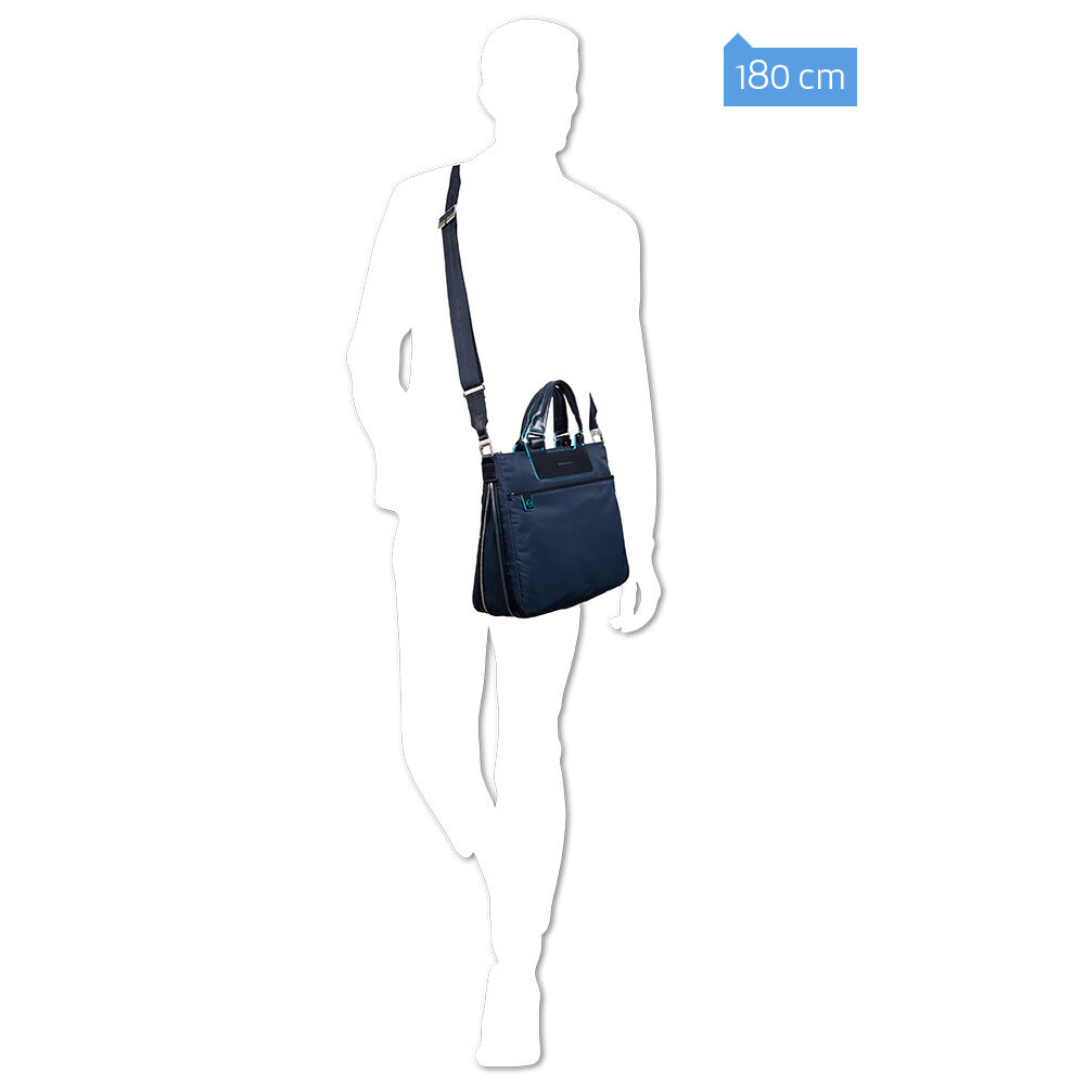 Piquadro Celion Schmale Laptoptasche 15.6" erweiterbar nachtblau