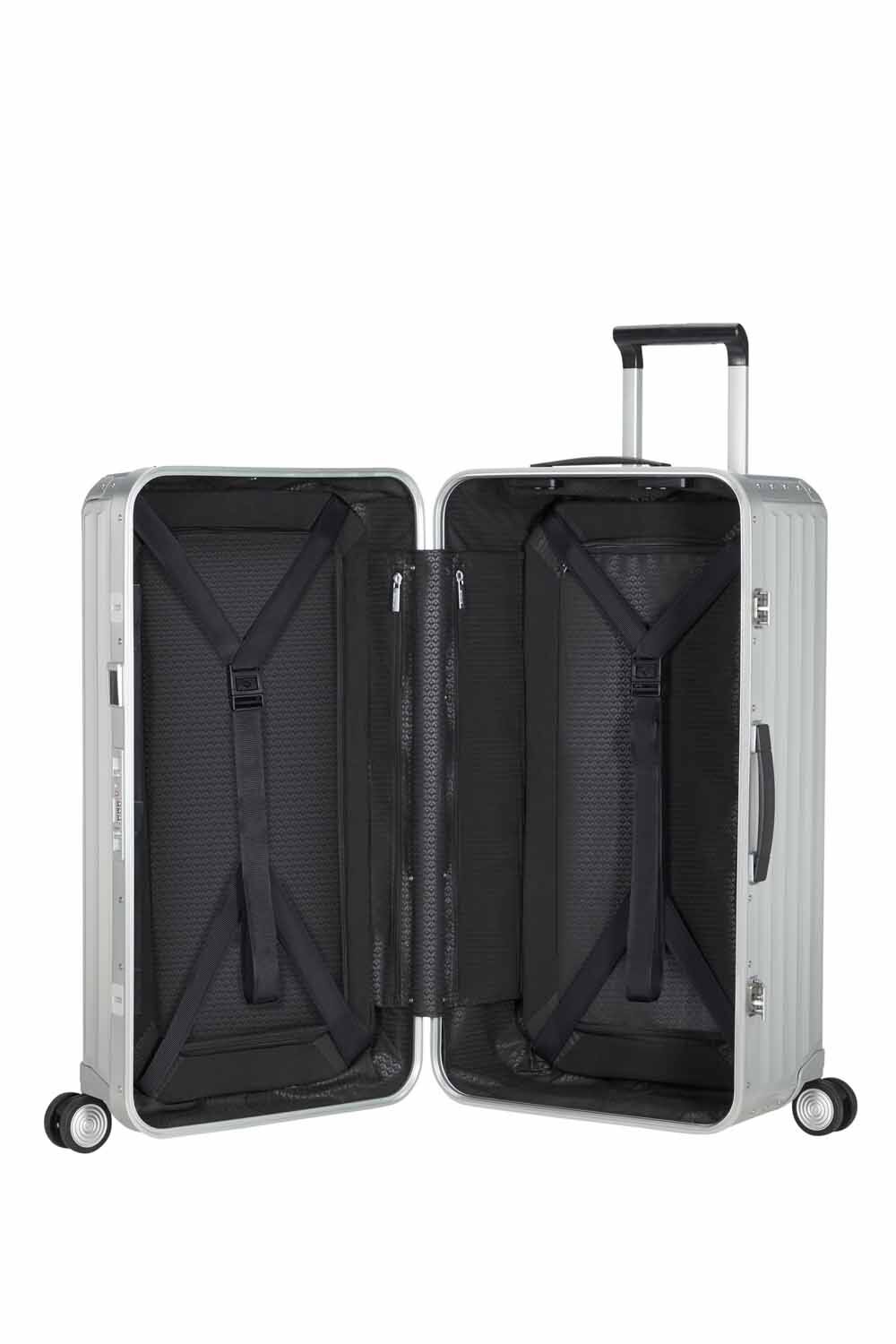 Samsonite Lite-Box Alu Trunk 80cm mit 4 Rollen + GRATIS HOTELGUTSCHEIN Aluminium