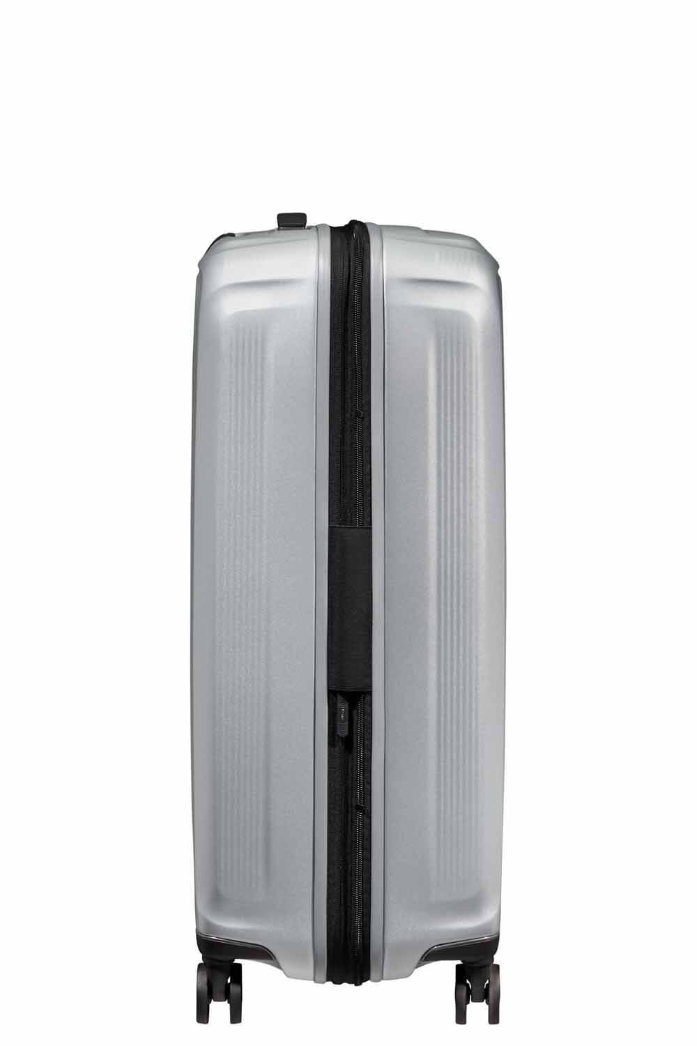 Samsonite Nuon Trolley mit 4 Rollen erweiterbar 69cm + GRATIS HOTELGUTSCHEIN Matt Silver