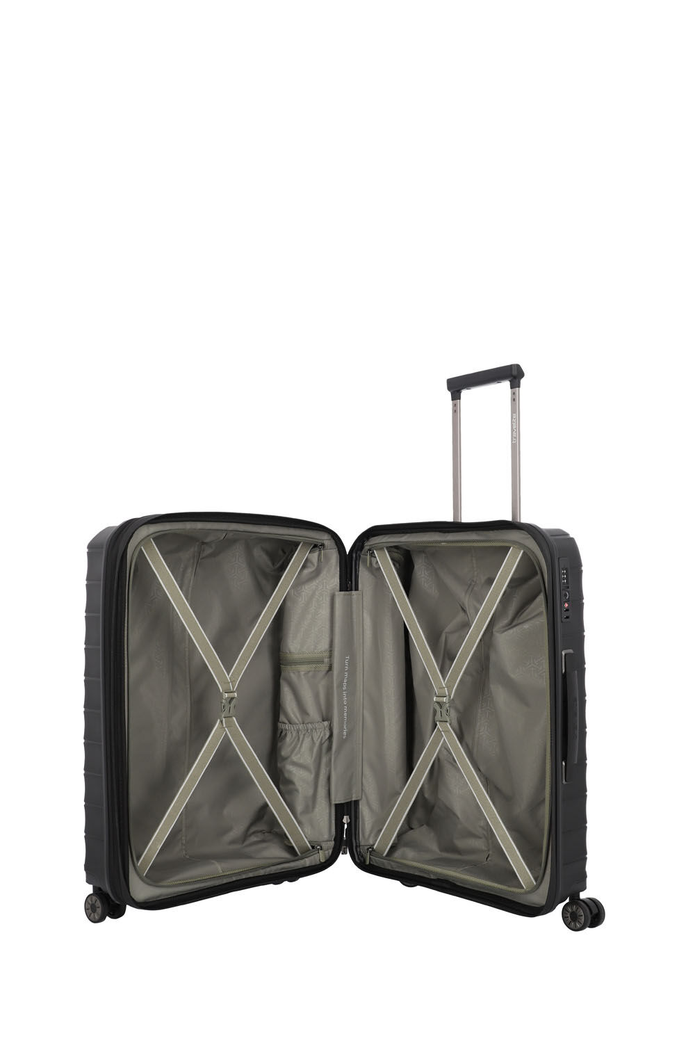 Travelite Mooby Trolley M erweiterbar, 4-Rollen Schwarz