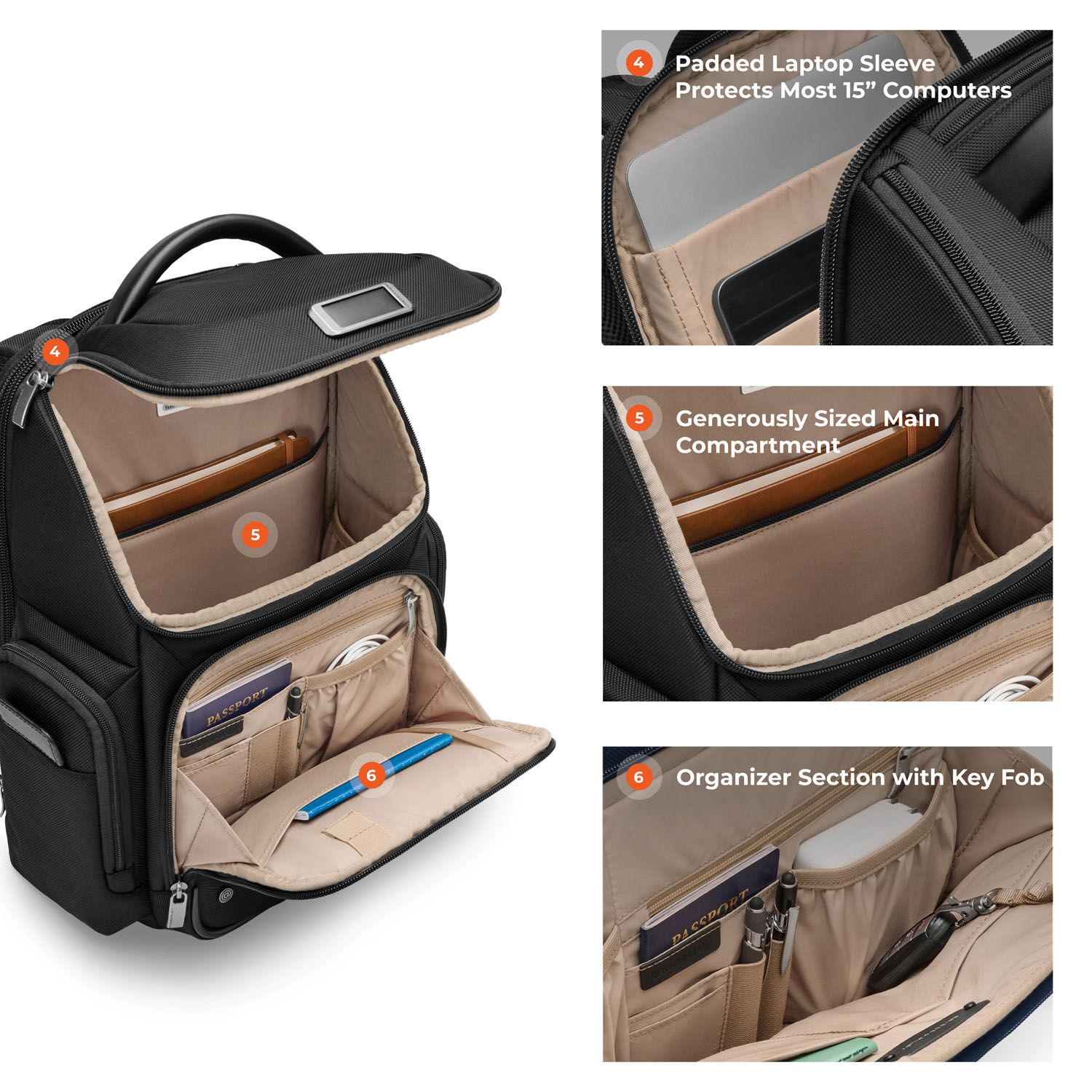 Briggs & Riley Business 2.0 Widemouth Backpack Black Briggs & Riley Business 2.0 Widemouth Backpack Black