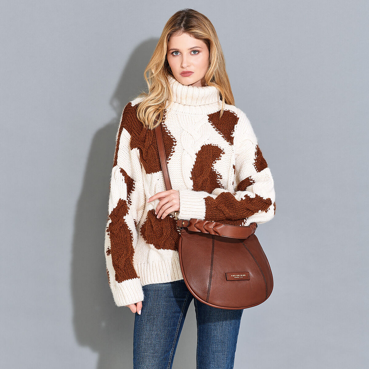 The Bridge Brigida Hobo Tasche 0449324N Ribes-Rot/Gold