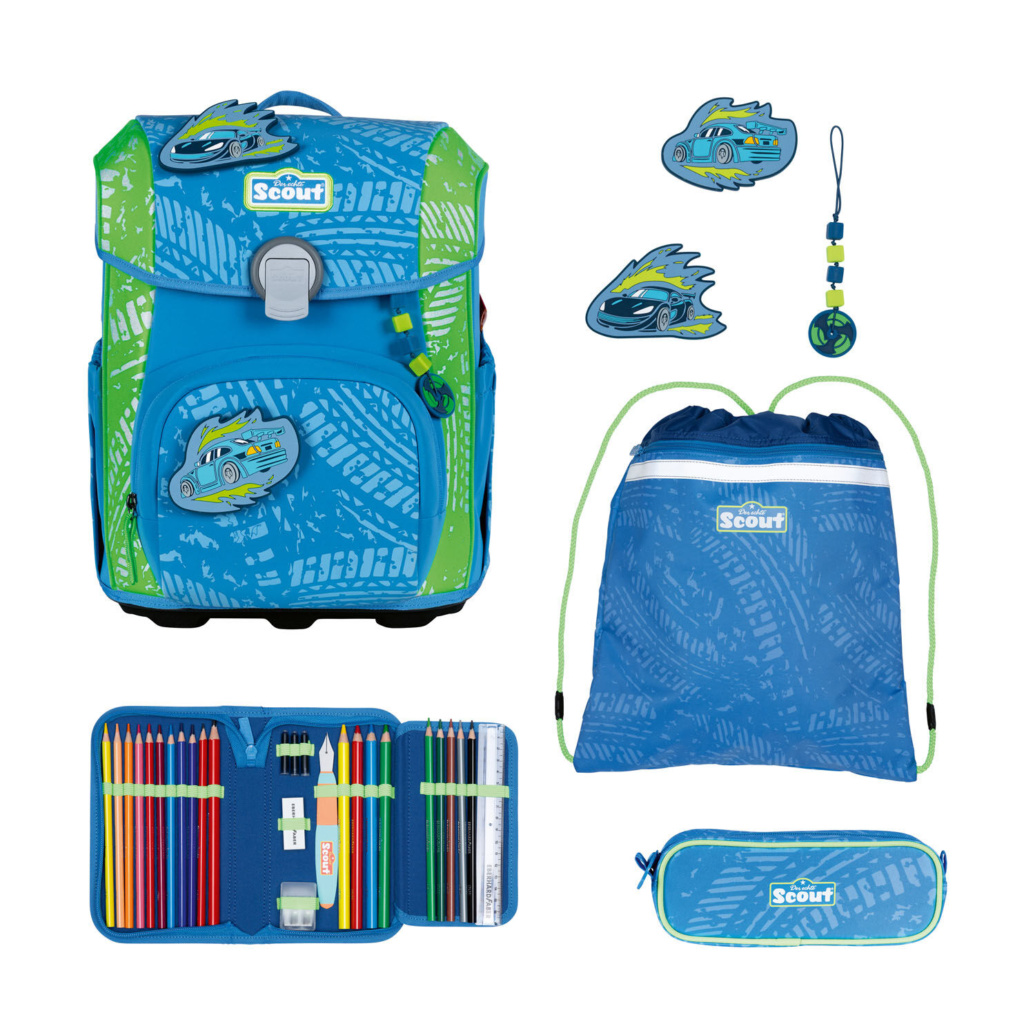 Scout Neo Exklusiv Superflash Extreme Schulranzen-Set 4-teilig Power Drift