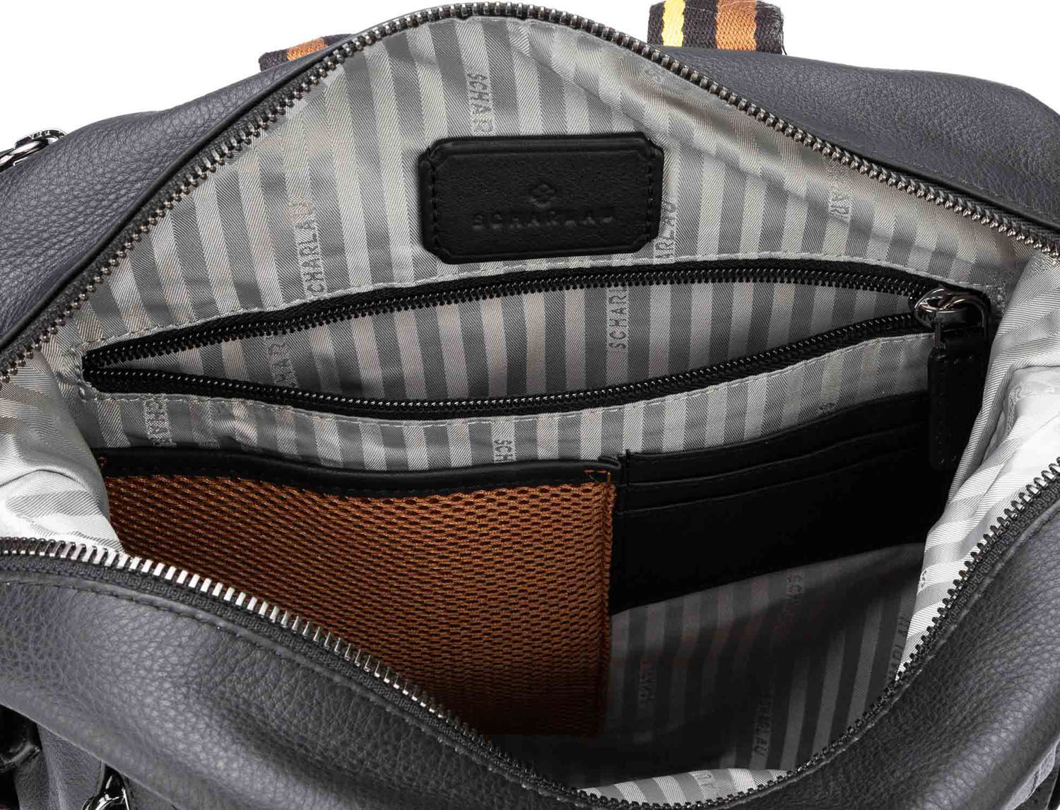 SCHARLAU Slackline RONJA Leder Rucksack für 13" Laptopfach Black