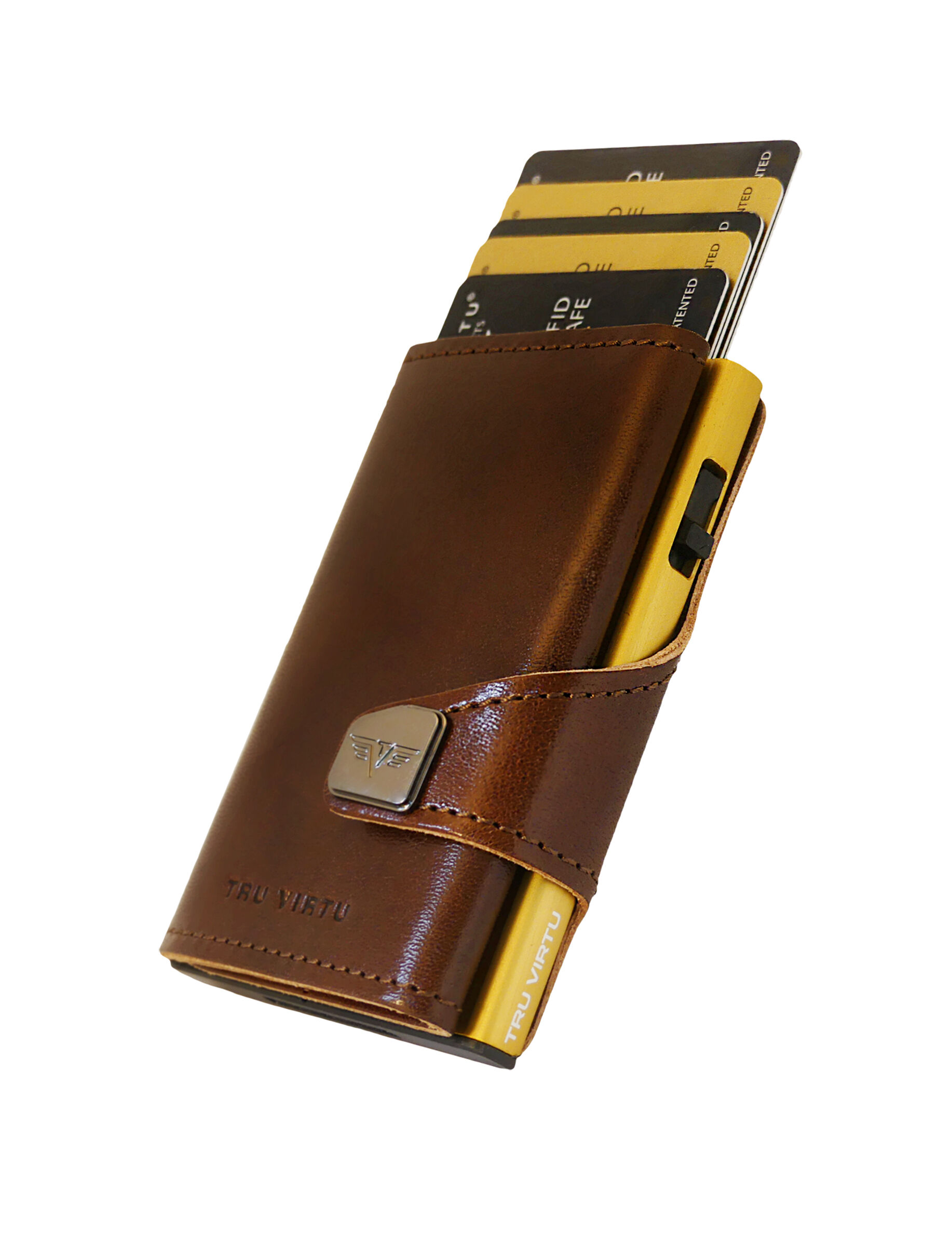 Tru Virtu Click & Slide Wallet *Special Edition* Florence Chocolate/Gold