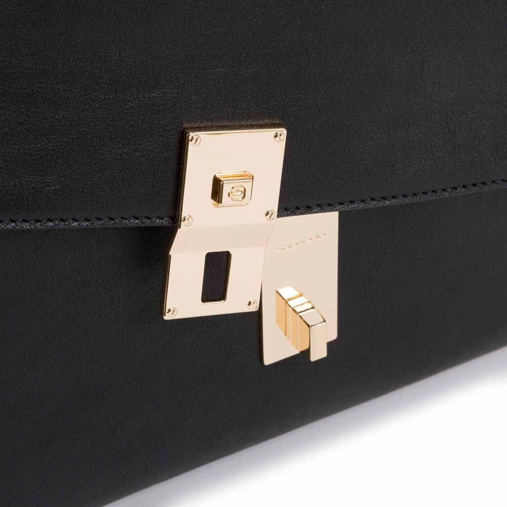 Piquadro DF Ausdehnbarer Damenrucksack mit iPad®Pro 12,9’’- schwarz