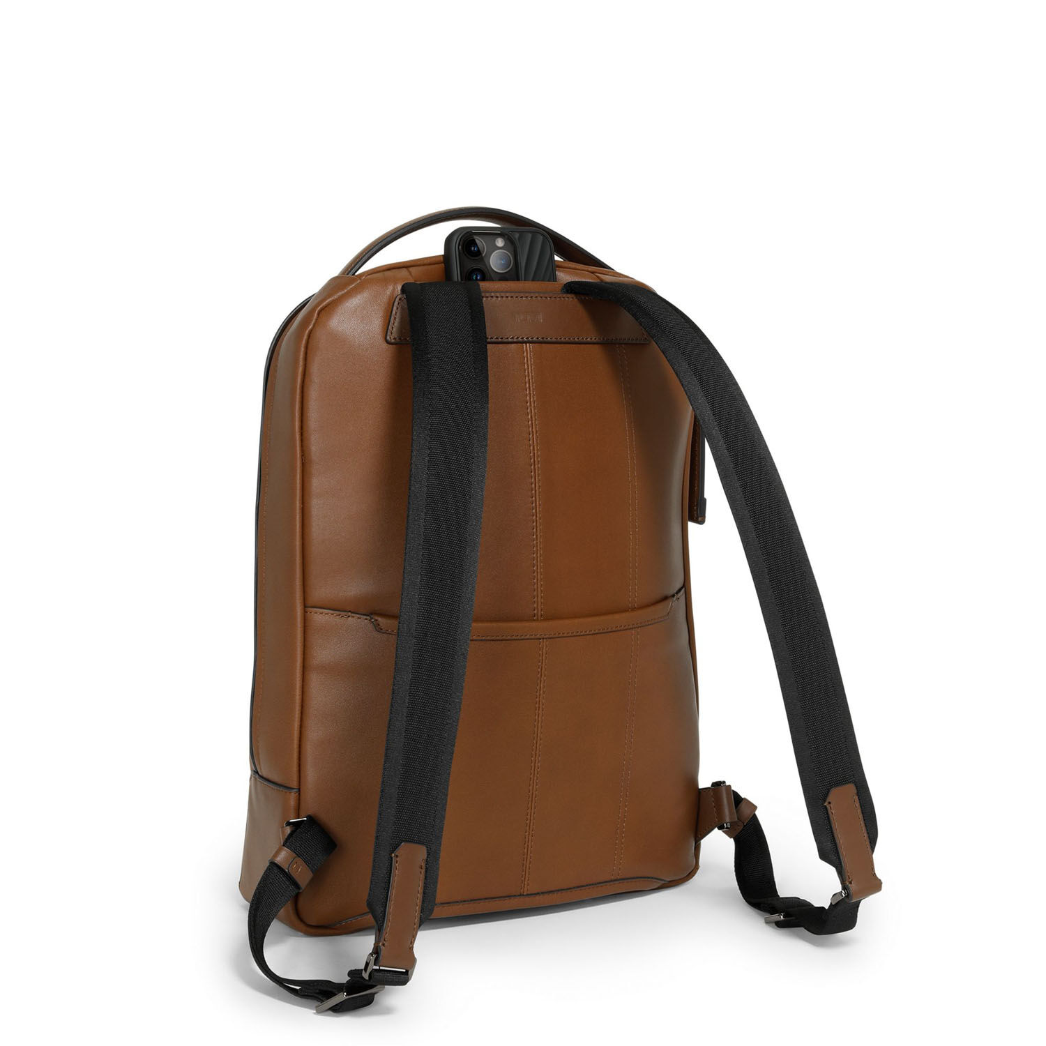 Tumi Harrison Bradner Leder-Rucksack mit Laptopfach 14" + GRATIS HOTELGUTSCHEIN Cognac