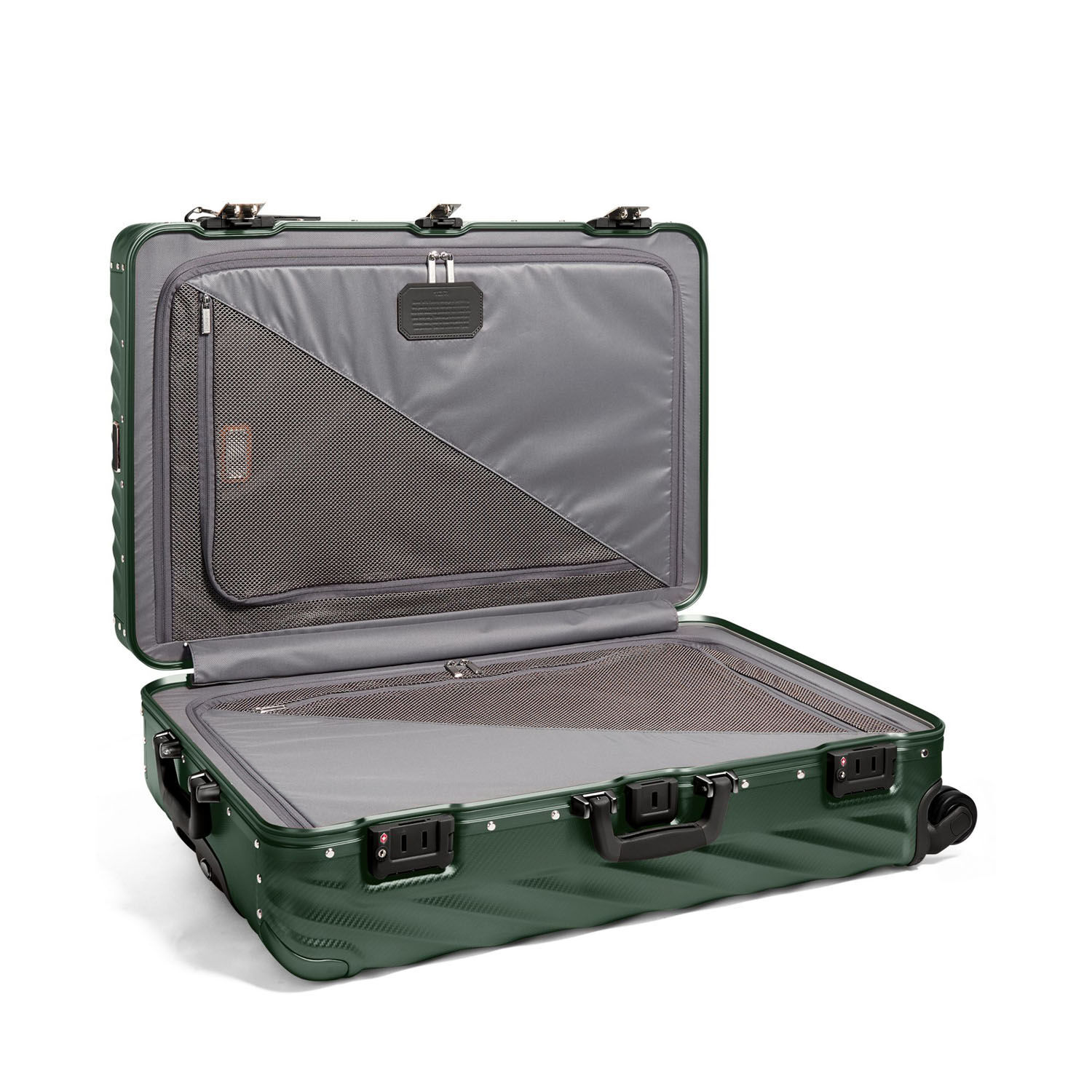 Tumi 19 Degree Aluminium Aufgabekoffer für längere Reisen 77,5 cm + Gratis Hotelgutschein Texture Forest Green