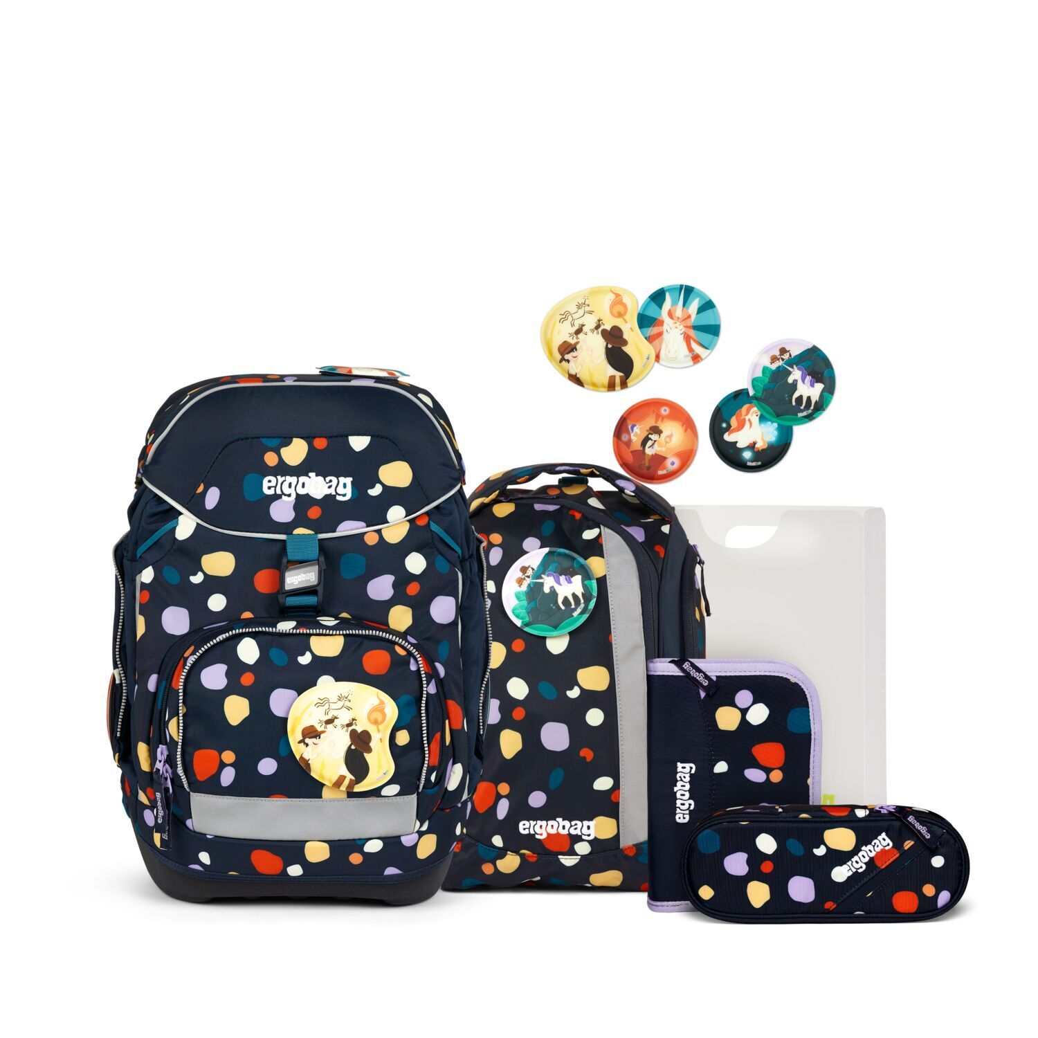 ergobag pack 6-teiliges Schulrucksack-Set 2024 Bärnsteinhöhle