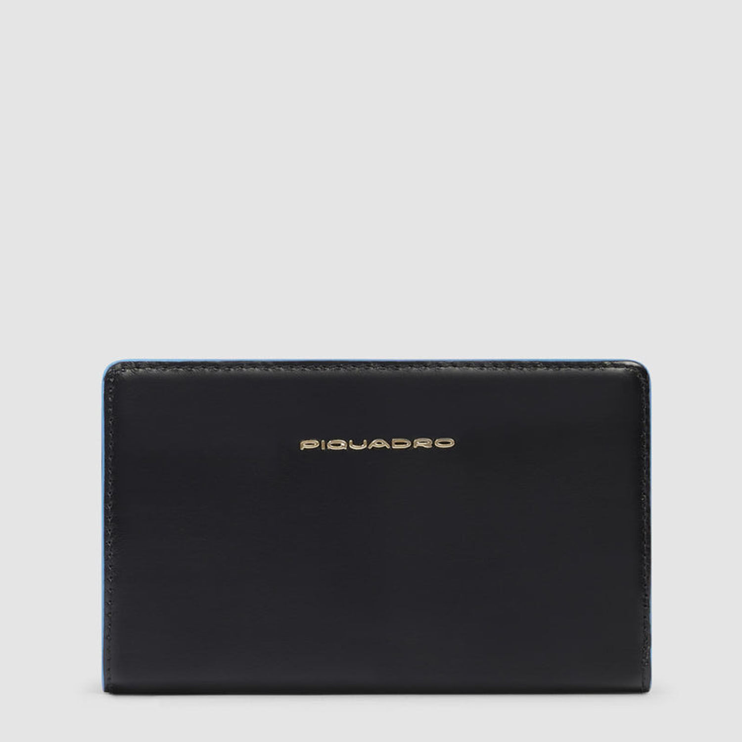 Piquadro Blue Square Portemonnaie Damen mit Münzfach Schwarz