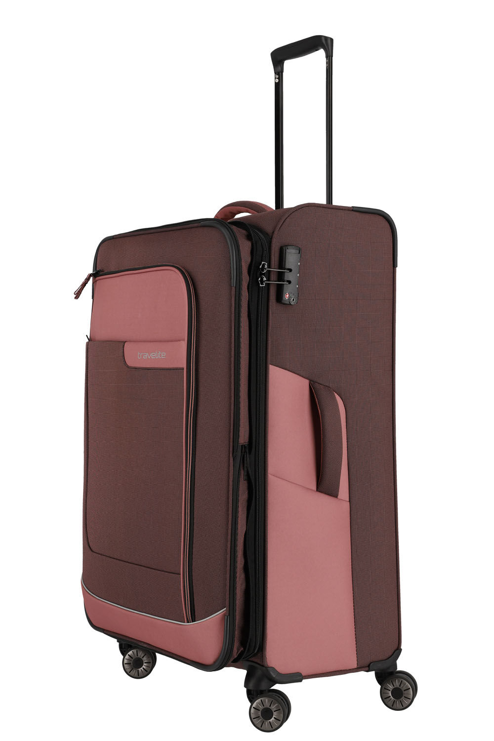 Travelite Viia Trolley L 4-Rollen erweiterbar Frühlingsrose