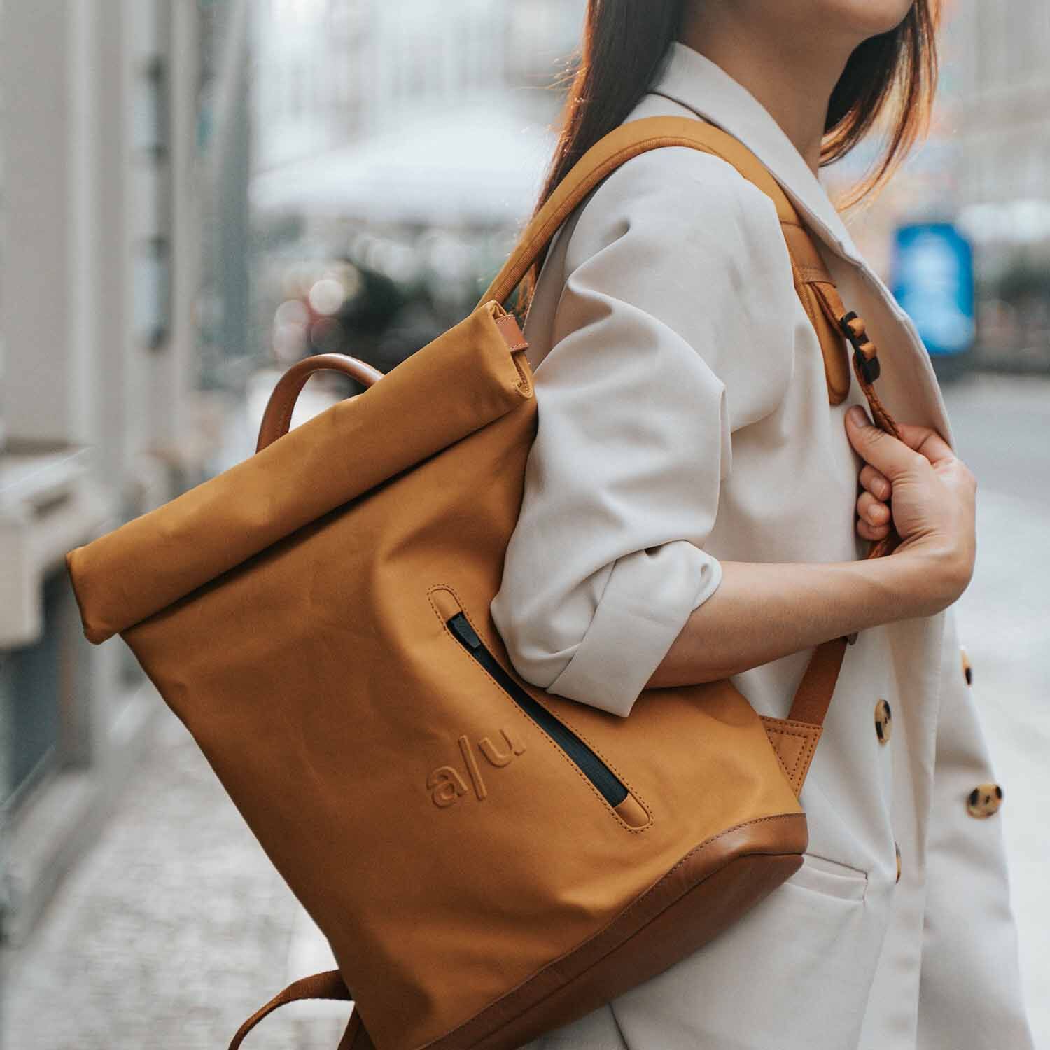 aunts & uncles Japan Wakayama Rolltop Rucksack mit 13" Notebookfach butterscotch aunts & uncles Japan Wakayama Rolltop Rucksack mit 13" Notebookfach butterscotch
