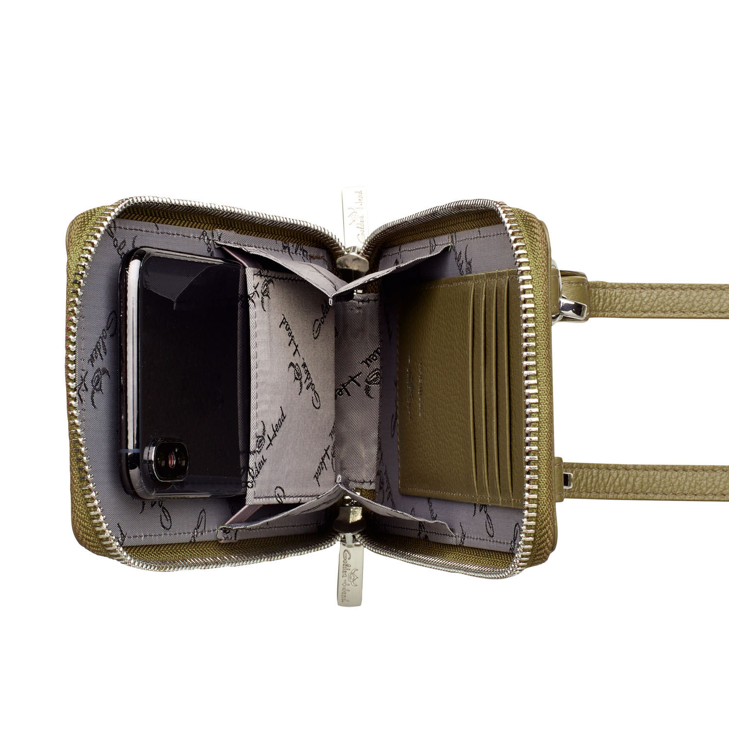 Golden Head Palma Handy-RV-Umhängetasche RFID Protect oliv