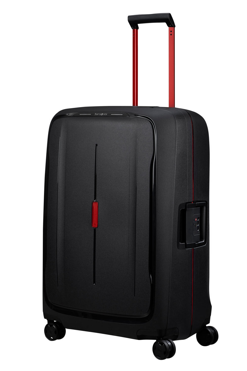 Samsonite Essens Trolley mit 4 Rollen 75cm + GRATIS HOTELGUTSCHEIN Charcoal/Red