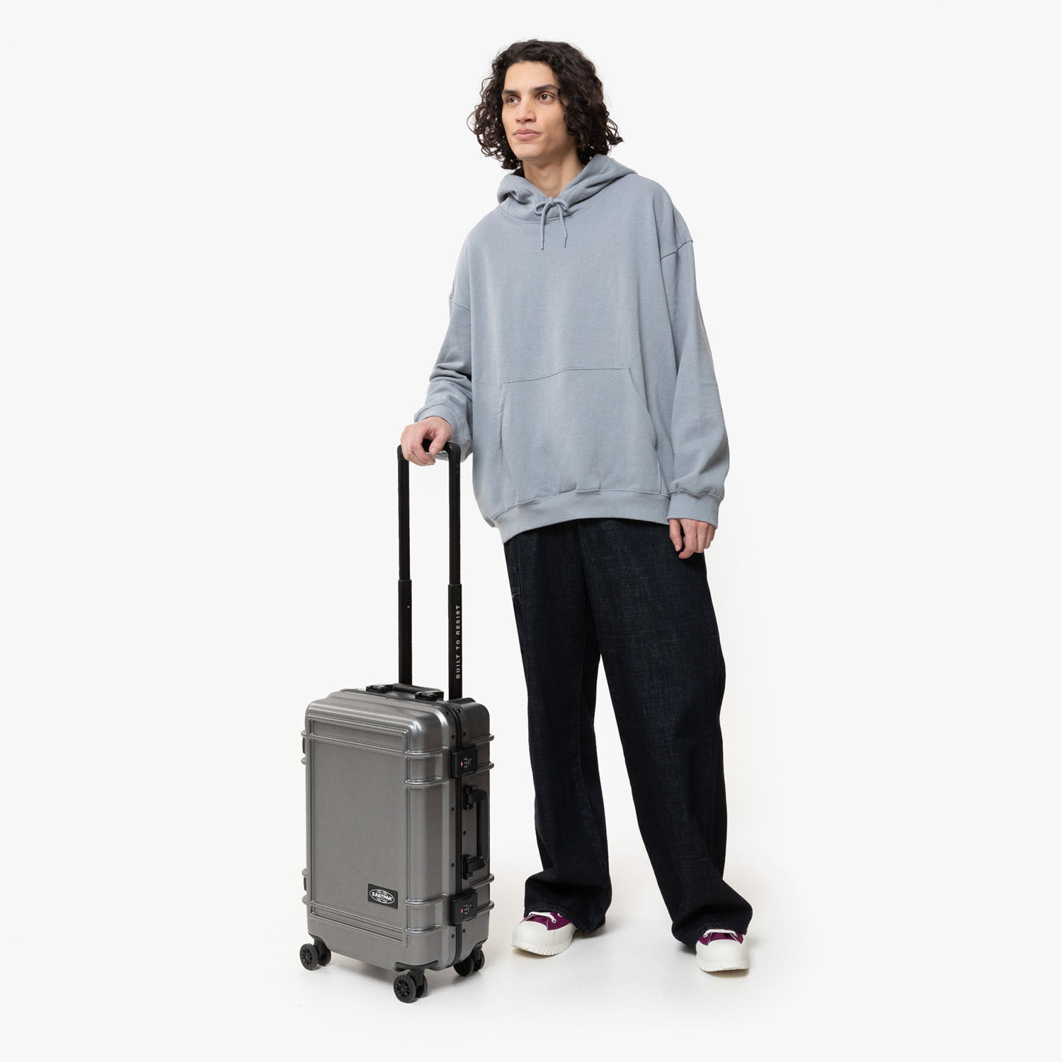 Eastpak RESIST'R CASE S Robuster Hartschalen-Trolley Brushed Metal
