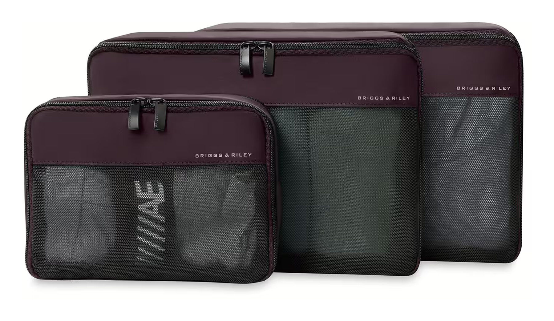 Briggs & Riley Travel Essentials Carry On Packing Cube 3-teilige Set Plum
