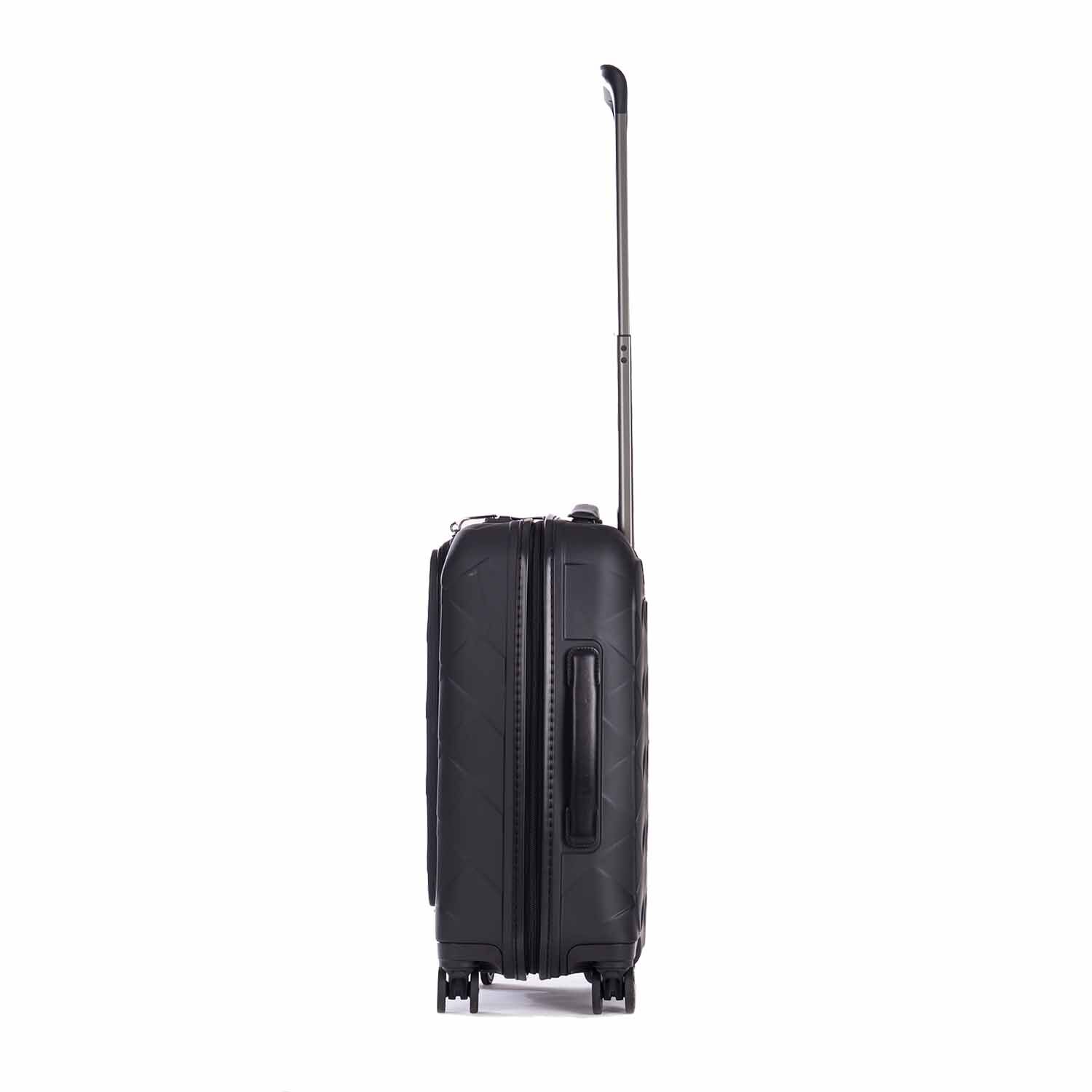 Stratic Leather & More Trolley S mit Vortasche, 4-Rollen Mattblack