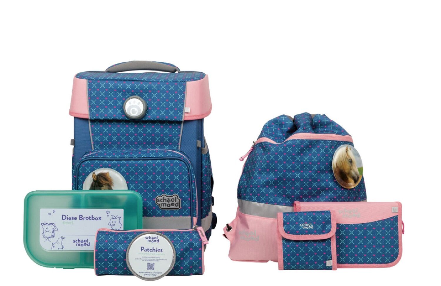 School-Mood Champion 7-tlg. Schulranzenset Mila (Pferd)