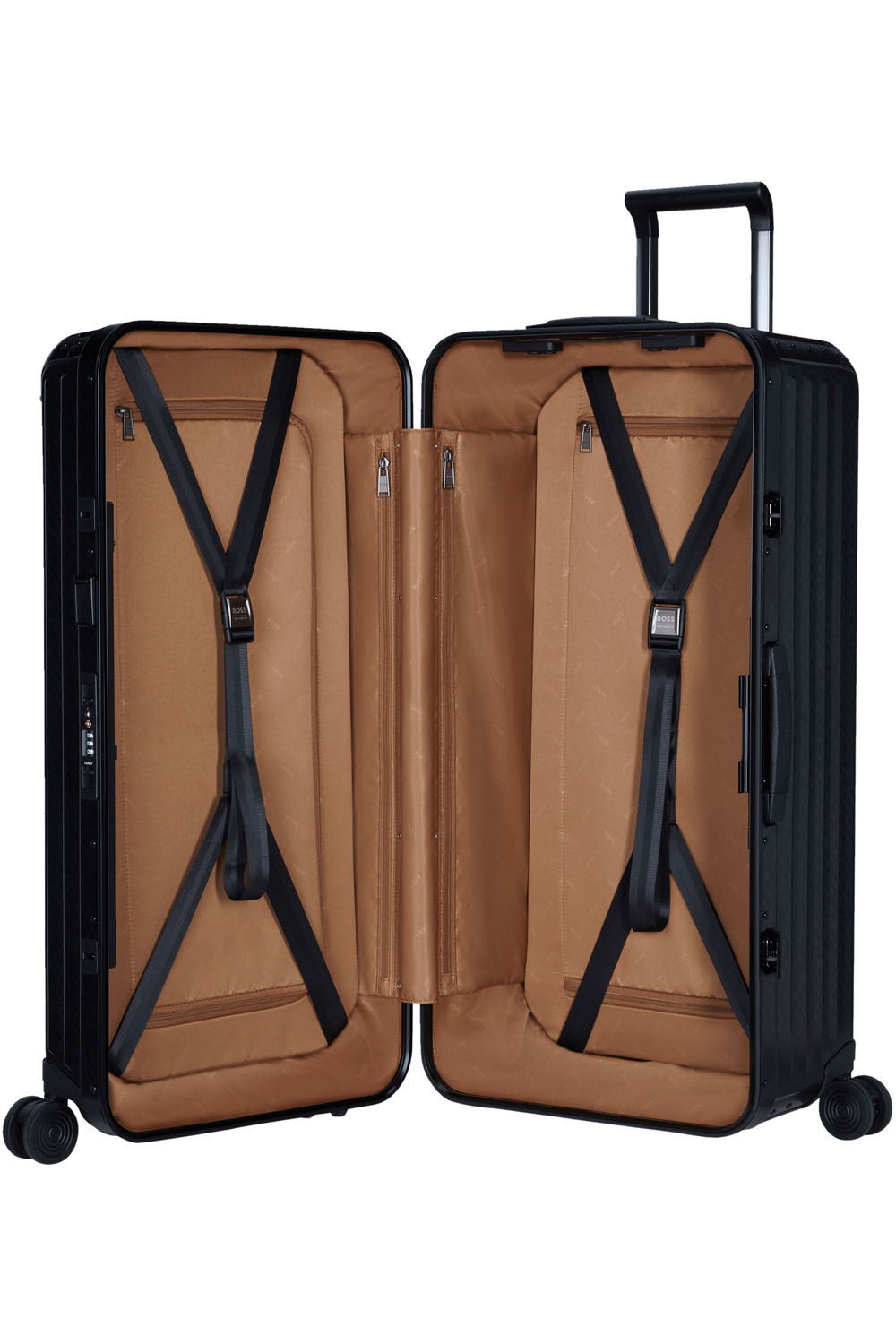 Samsonite BOSS Trolley mit 4 Rollen 80cm Graphite Monogram