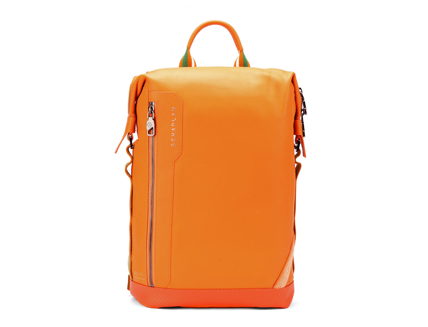 SCHARLAU Slackline RONJA Leder Rucksack für 13" Laptopfach Orange SCHARLAU Slackline RONJA Leder Rucksack für 13" Laptopfach Orange