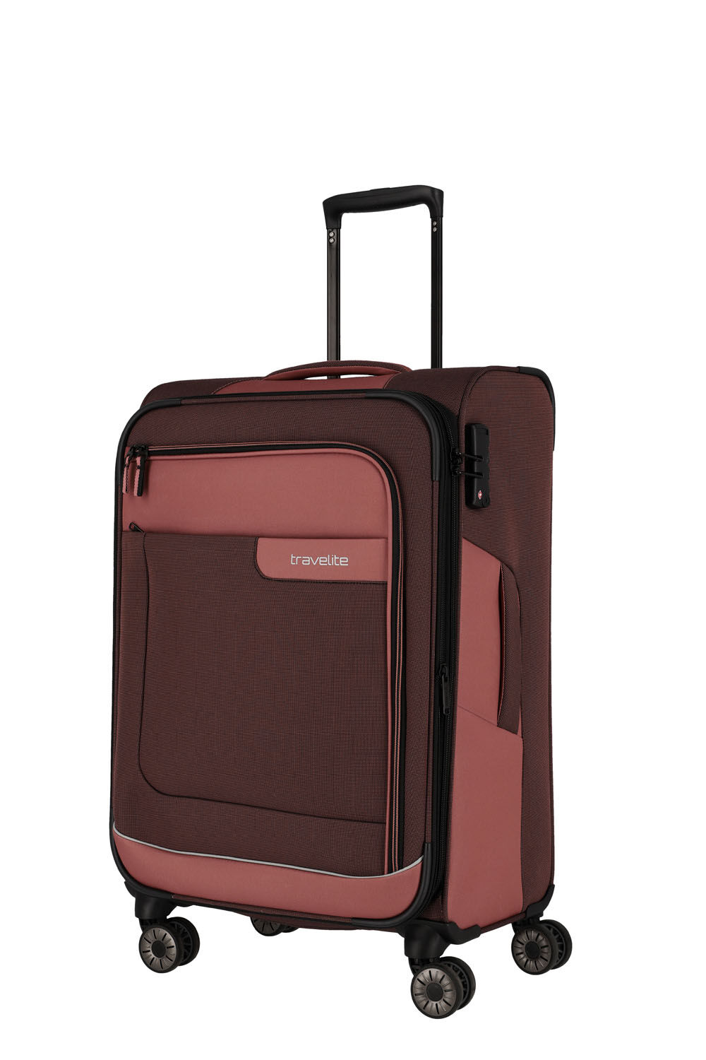 Travelite Viia Trolley M 4-Rollen erweiterbar Frühlingsrose